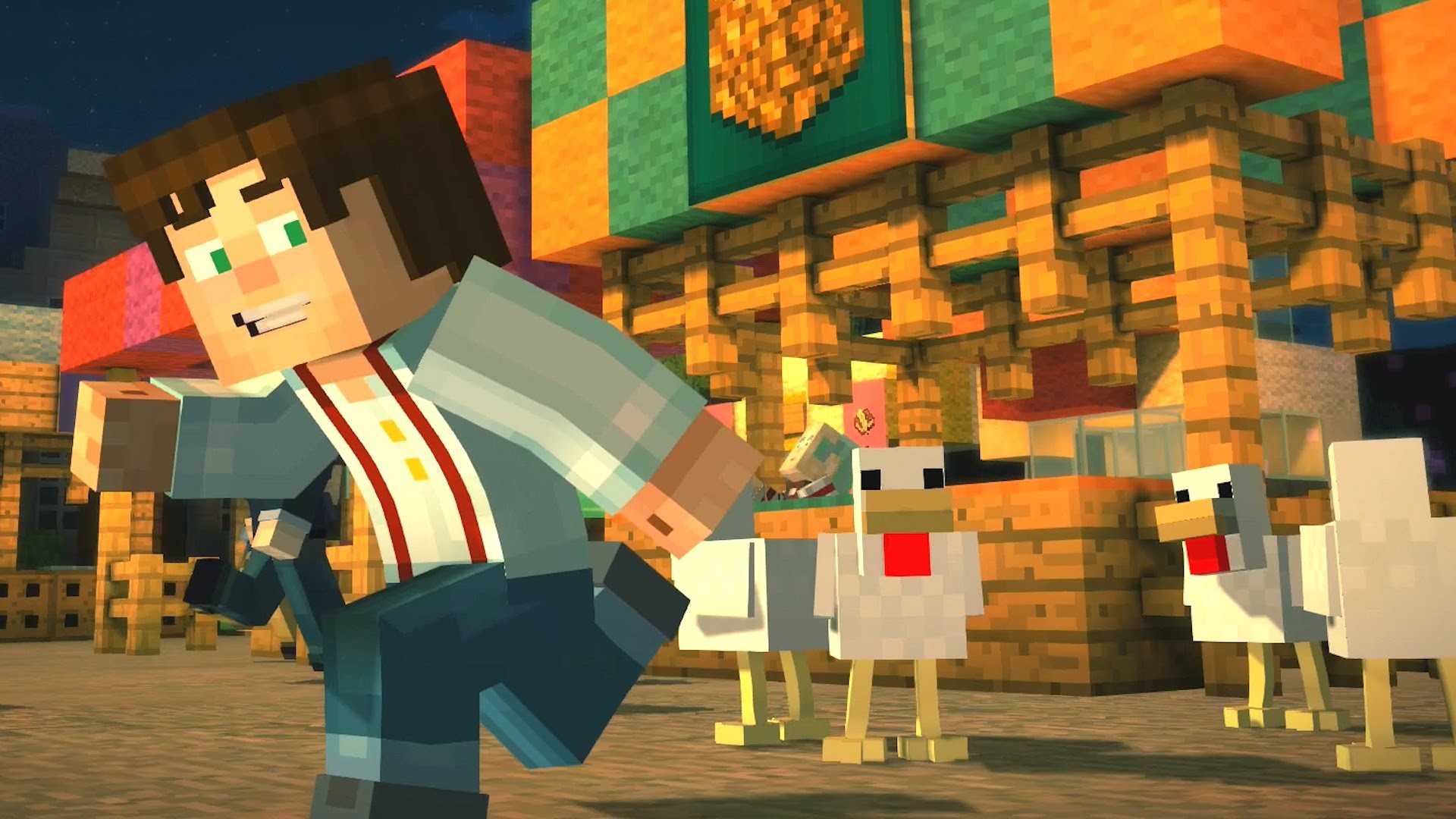 1920x1080 Minecraft: Story Mode – Chasing Chickens (3)