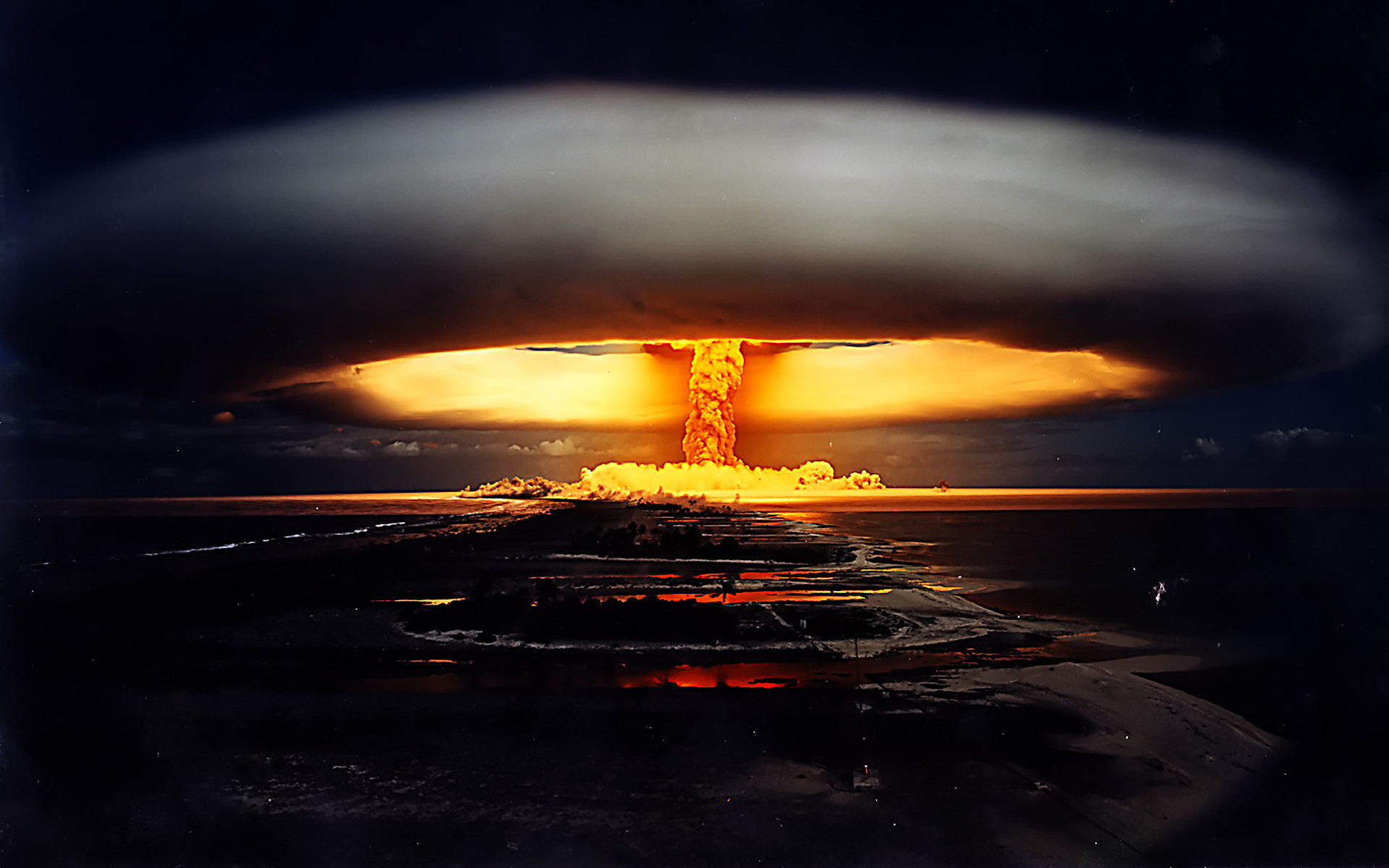 1920x1200 Atomic Bomb Wallpaper HD nuclear explosion night war 