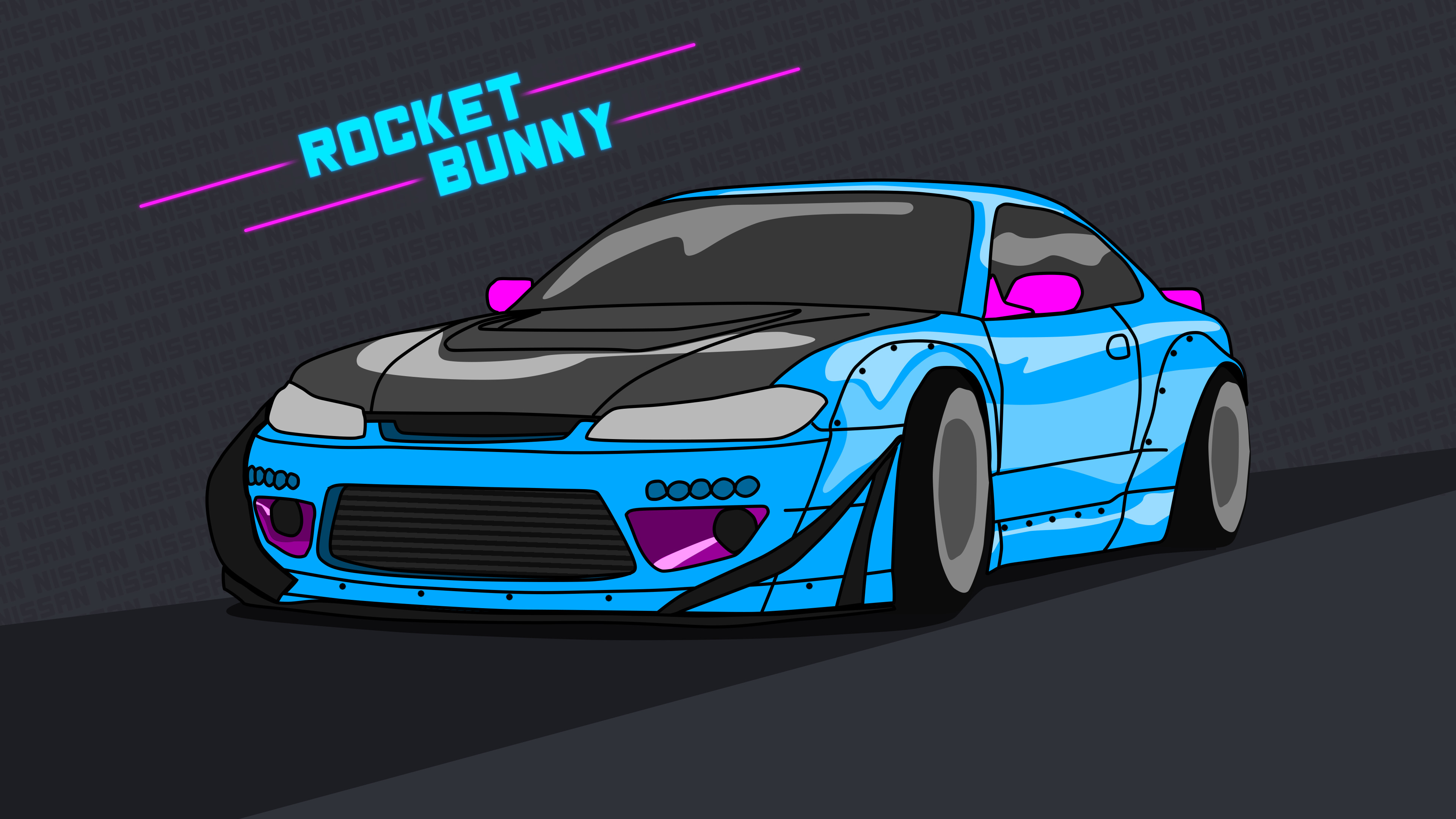 3840x2160 ... Nissan Silvia S15 wallpaper 4k rocket bunny Neon by ItsBarney01
