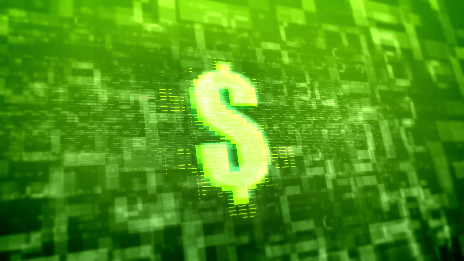 1920x1080 Dollar sign background on a green. Business technology concept. Seamless  loop. Motion Background - VideoBlocks