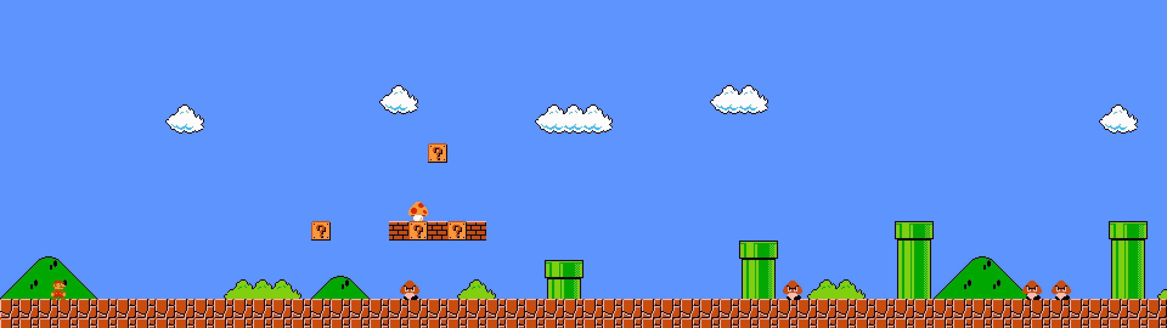 3840x1080 Dual-screen wallpapers, assorted retro games