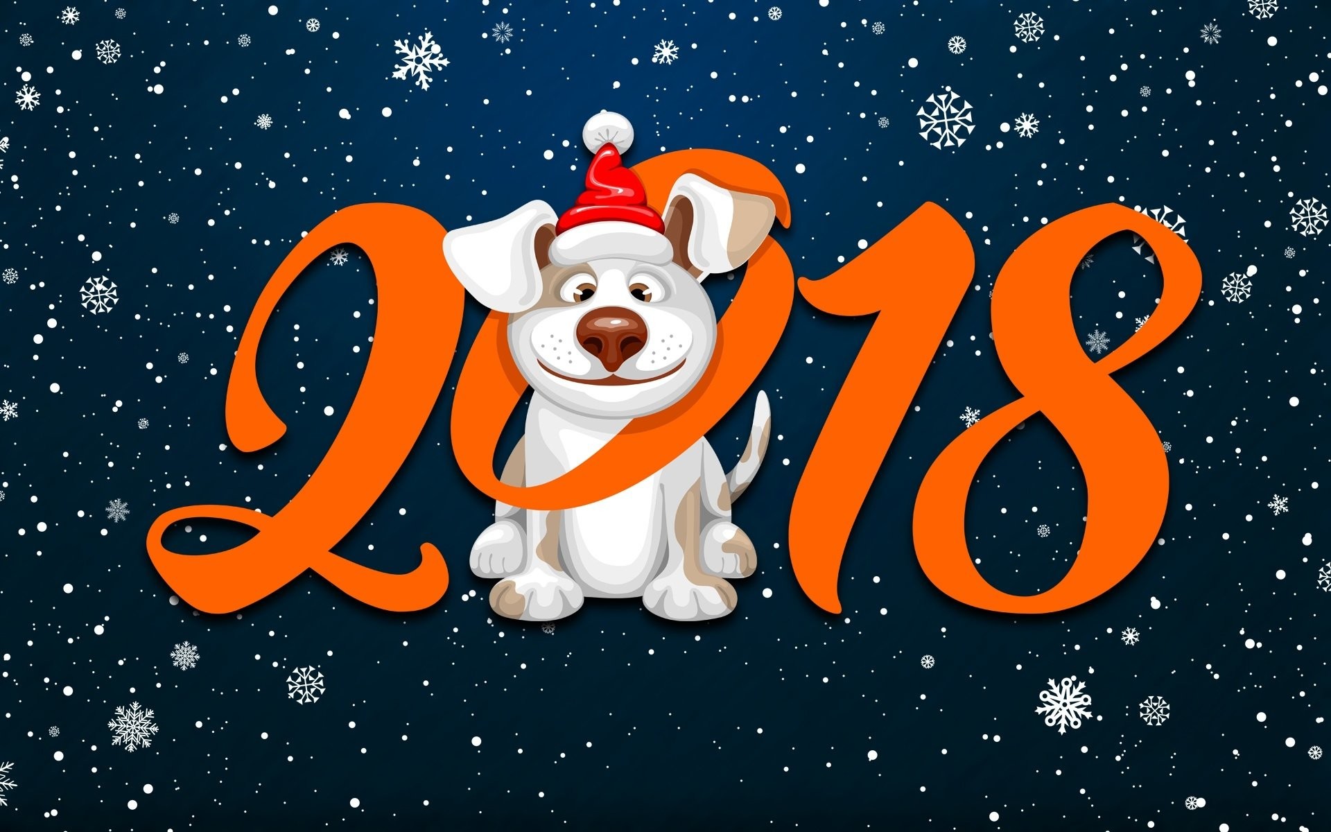 1920x1200 New Year 2018 Â· Santa Hat Â· Snowflake Â· Wallpapers ID:890092