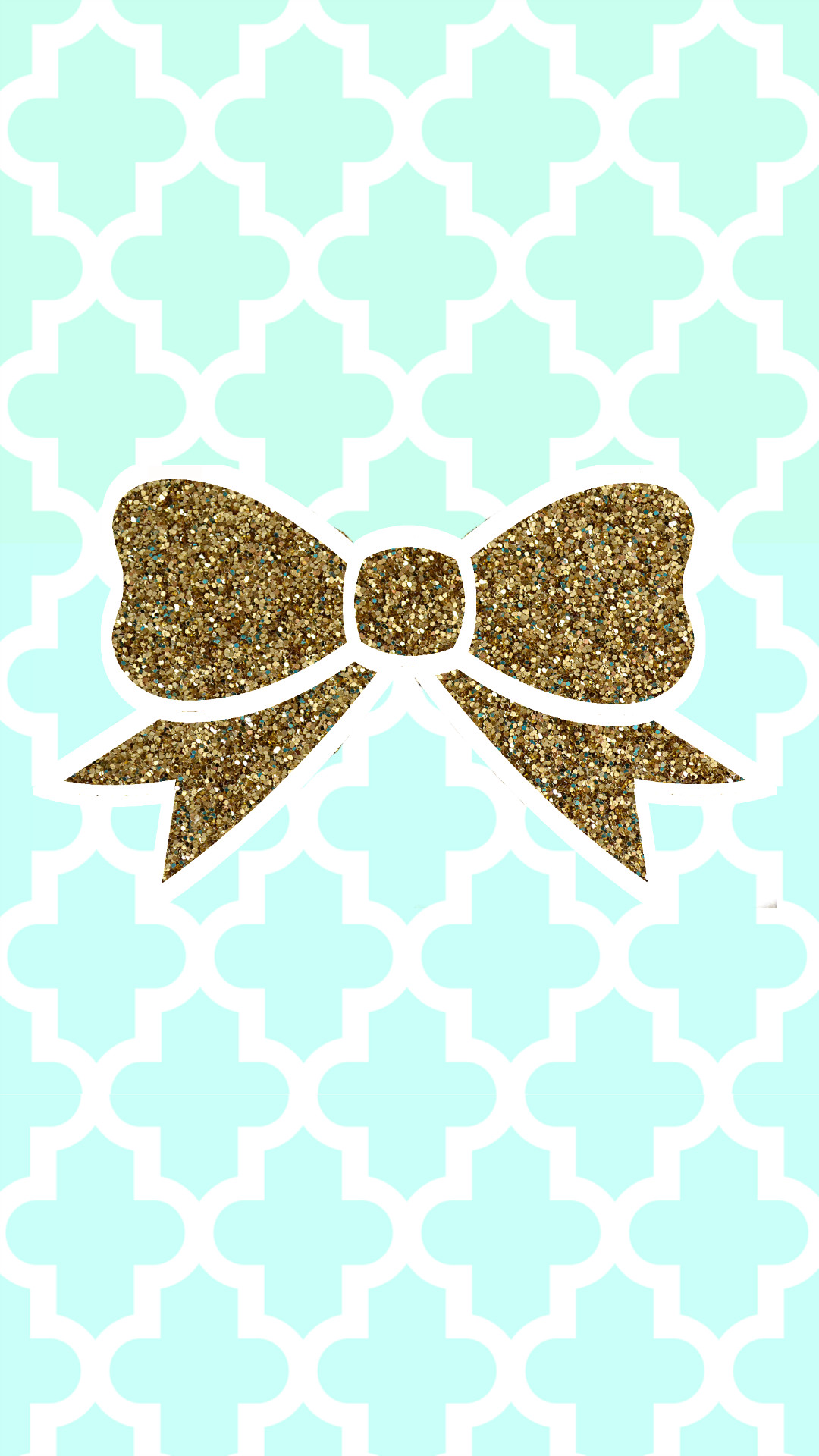 1080x1920 Tiffany blue + gold glitter bow tech wallpaper #FREE