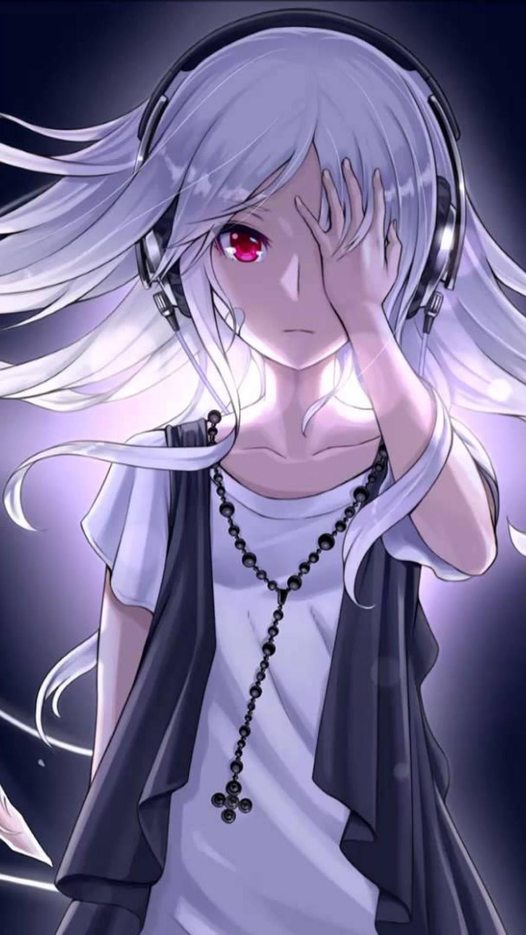1080x1920 Anime Girl With White Hair Iphone Wallpaper | Id: 50397