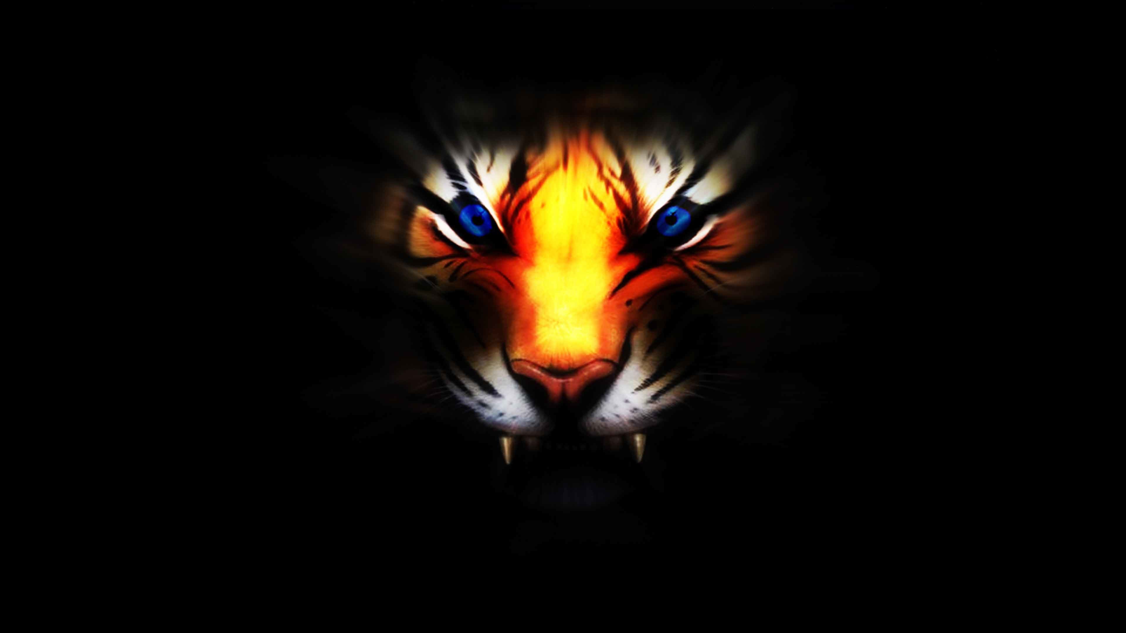 3840x2160 Cool 3D Tiger Wallpaper