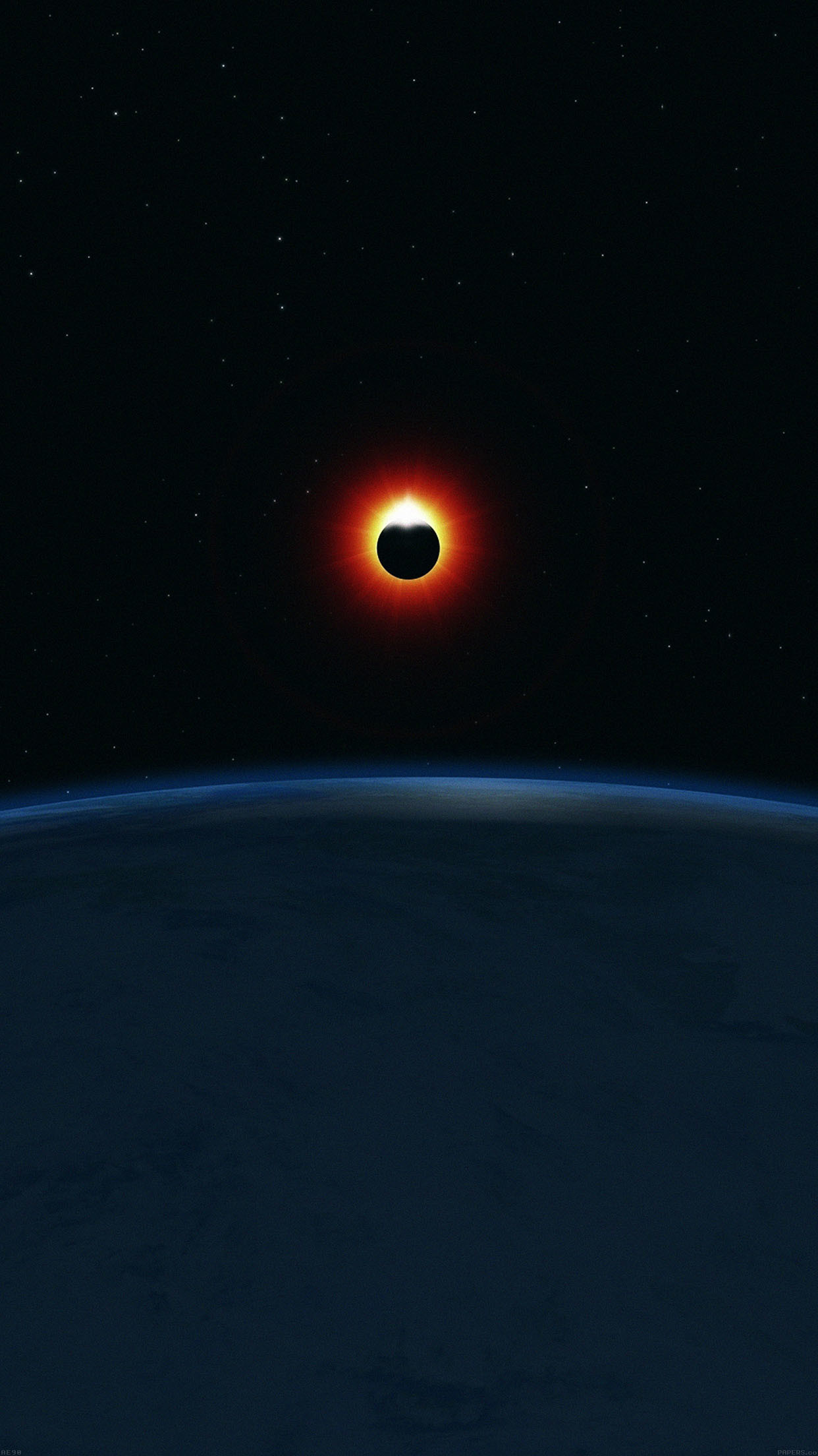 1242x2208 615. Sun Eclipse Earth Space Smartphone Wallpaper