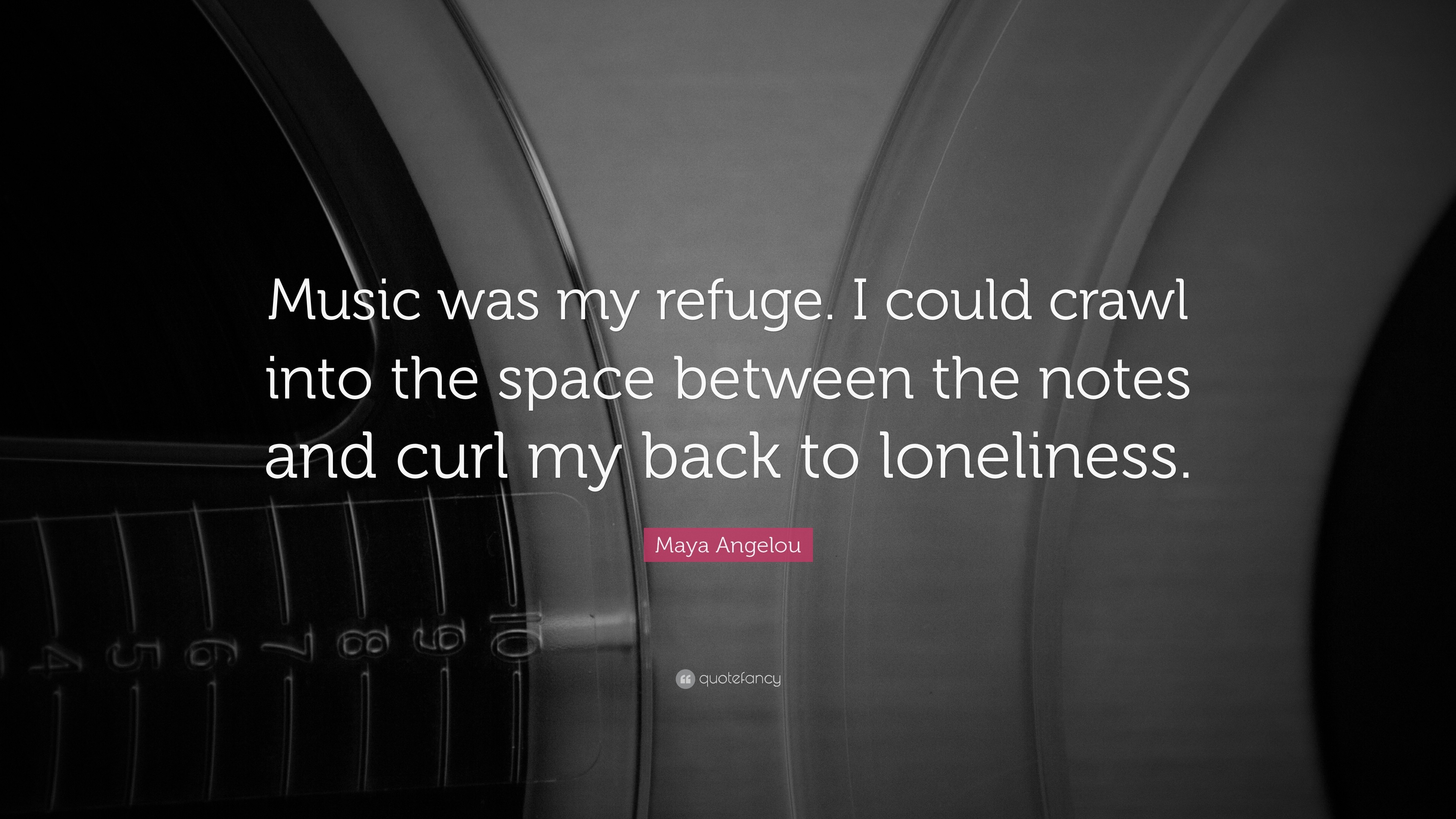 3840x2160 Music Quotes: “Music was my refuge. I could crawl into the space between