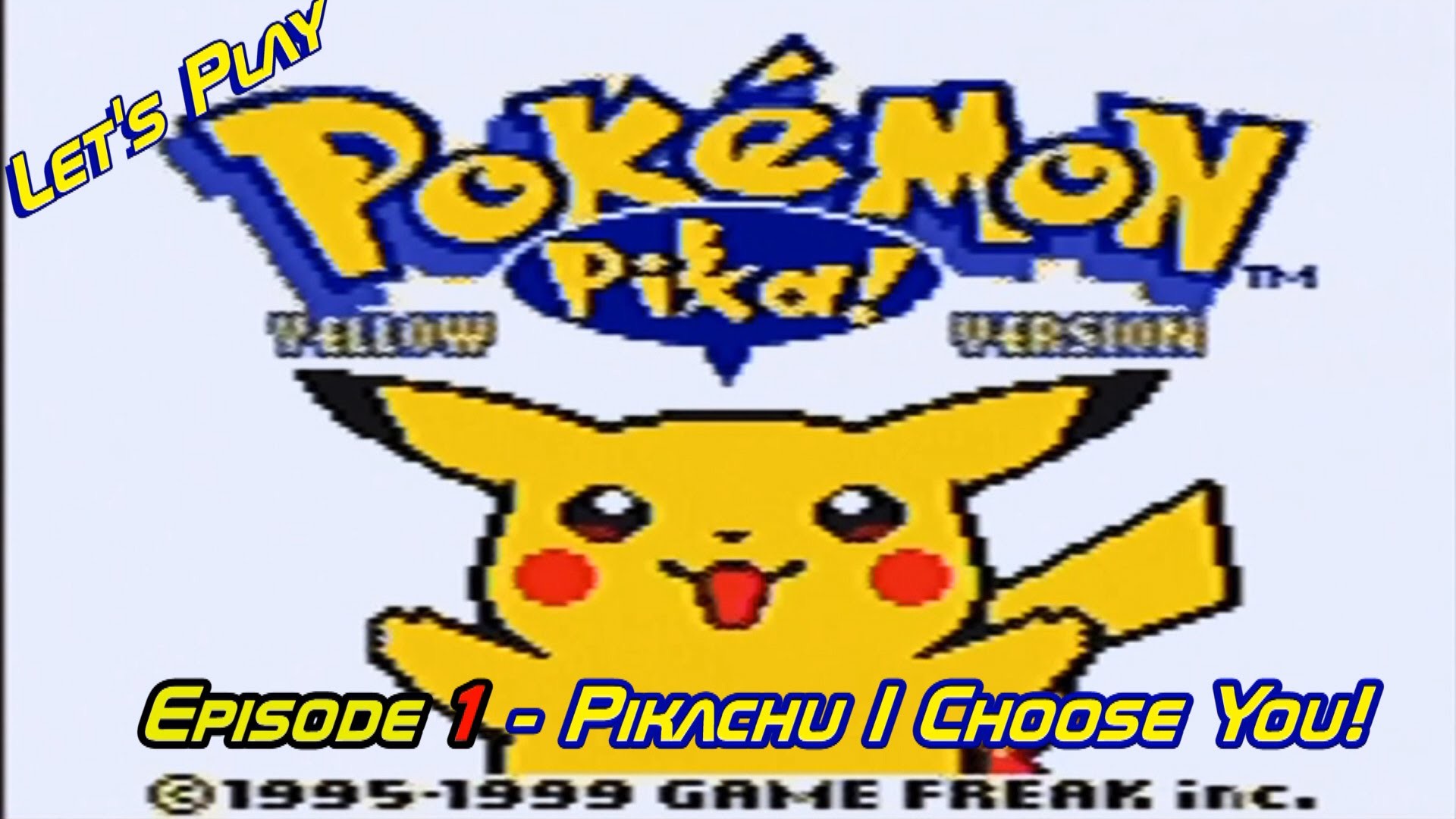 1920x1080 Let's Play Pokemon Yellow - Episode 1 - Pikachu I Choose You! - YouTube