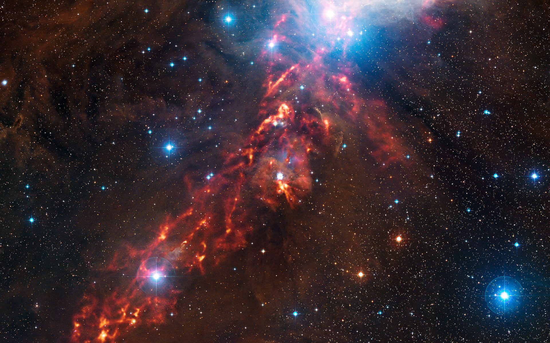 1920x1200 File:An APEX view of star formation in the Orion Nebula (wallpaper).