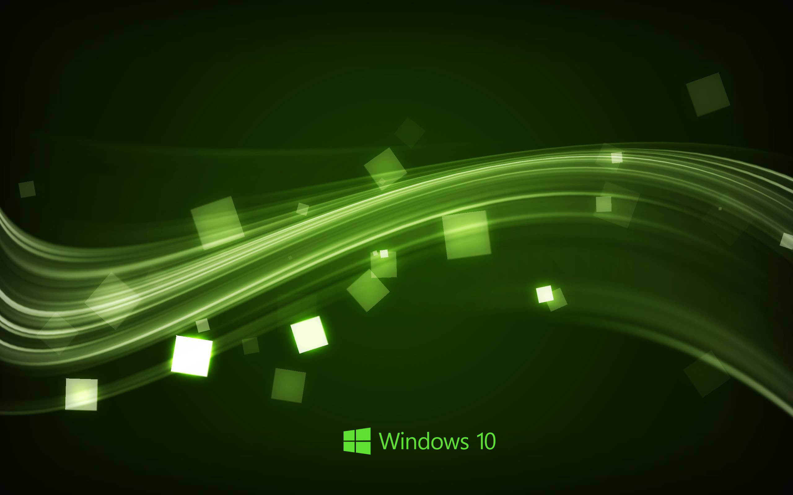 2560x1600 Beautiful Green Windows 10 Wallpaper with  Resolution