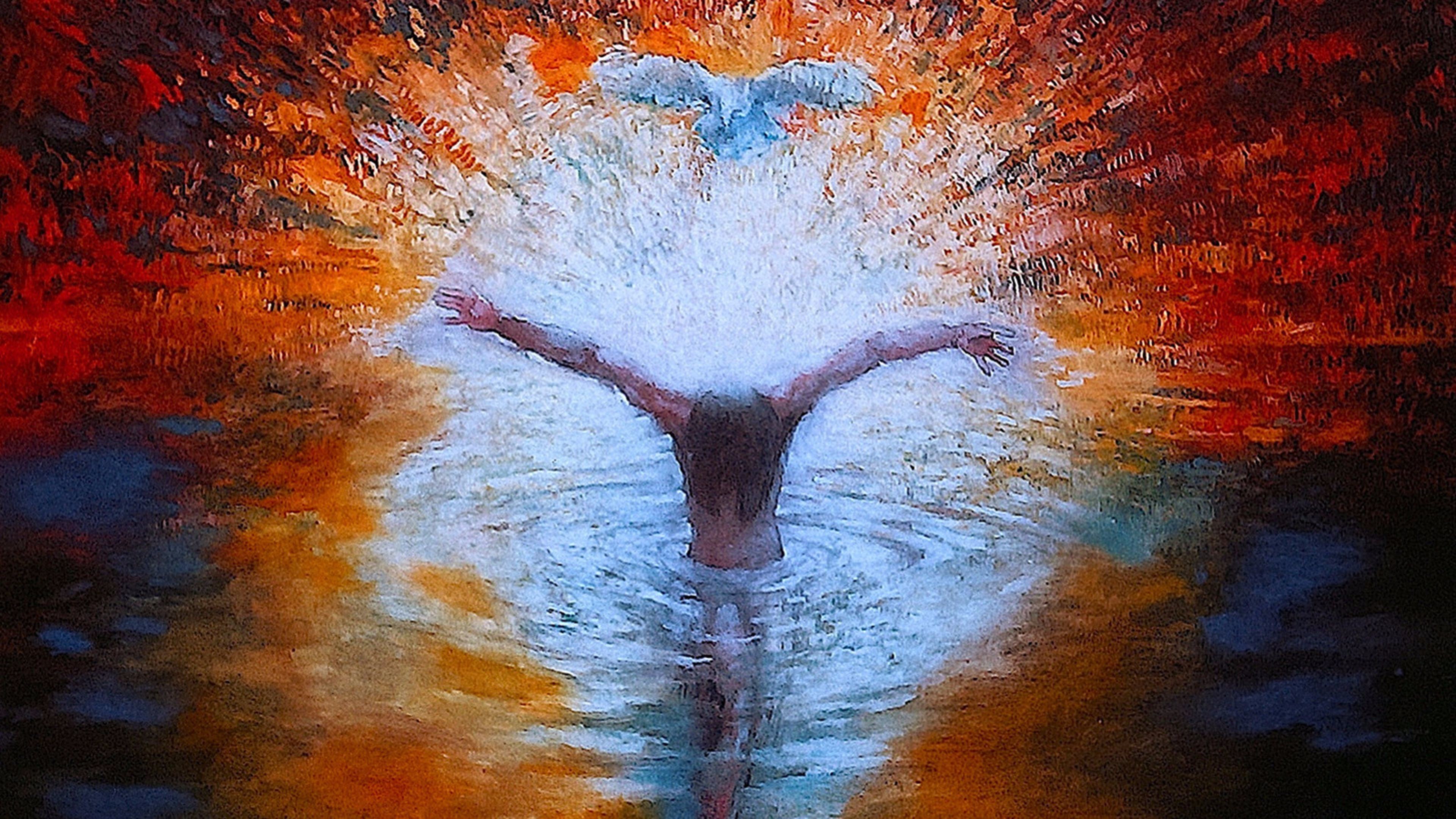 3840x2160 Baptism Jesus 4K Wallpaper