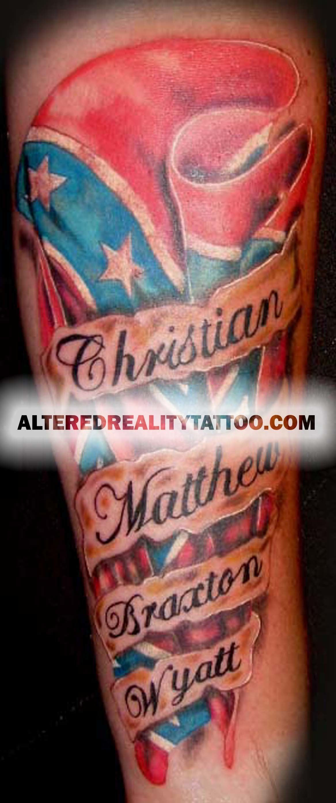 1167x2783 AR Confederate Flag Tattoo Picture
