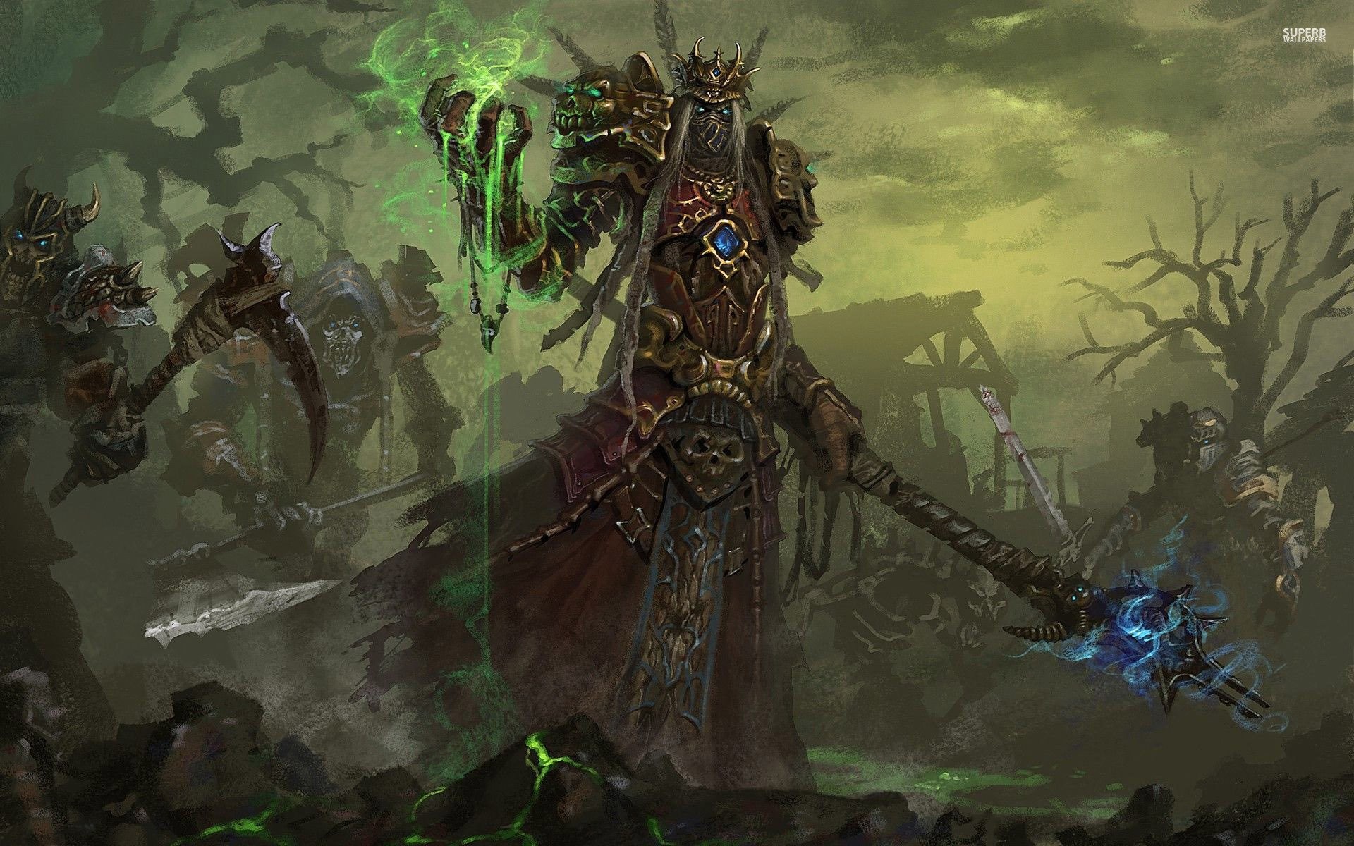 1920x1200 Undead Warlock - World Of Warcraft