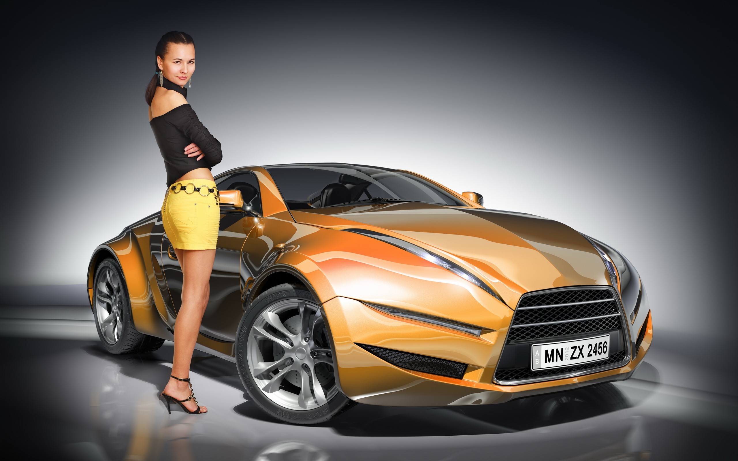 2560x1600 Car And Girls Wallpapers Nice Collection