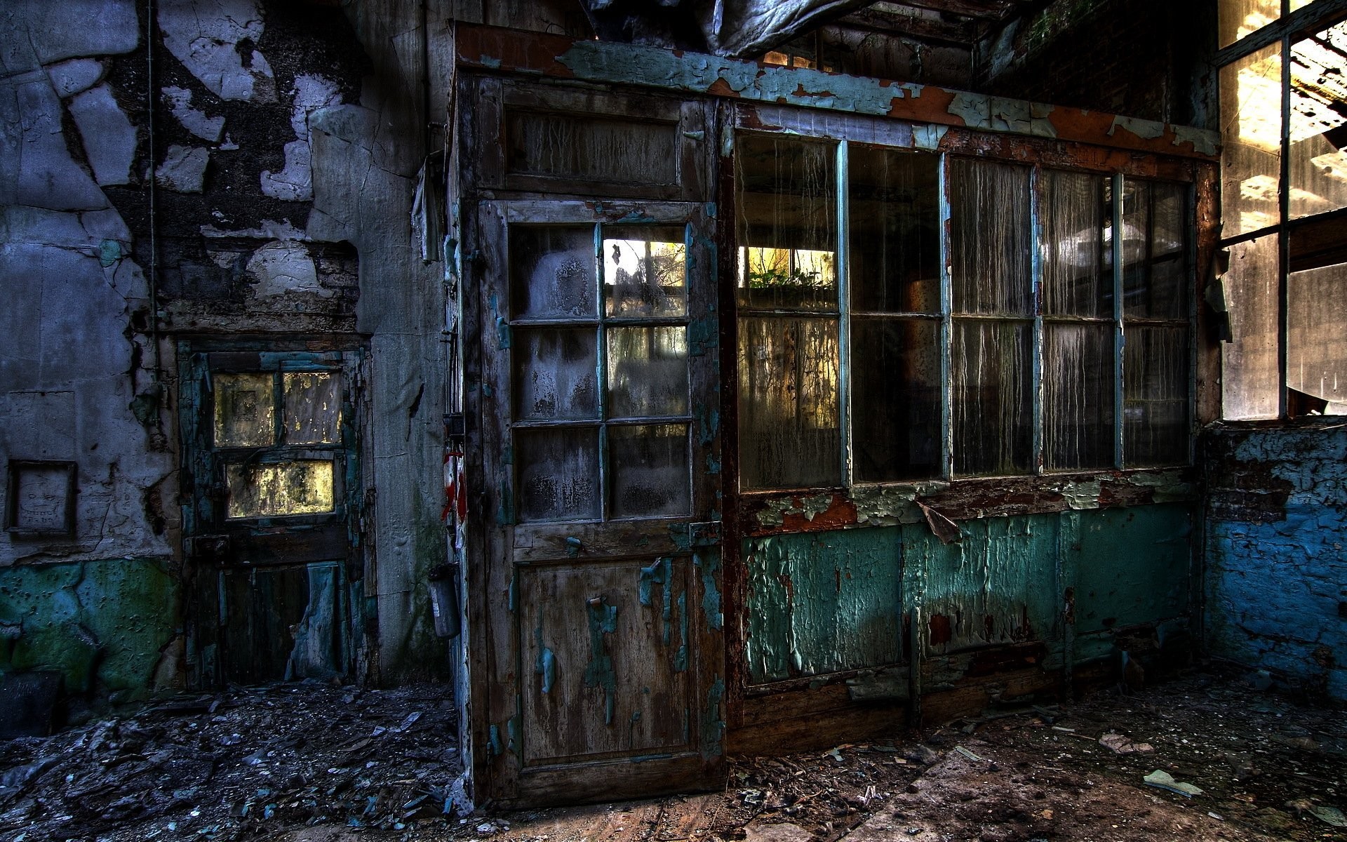 1920x1200 abandoned buildings dirt glass window