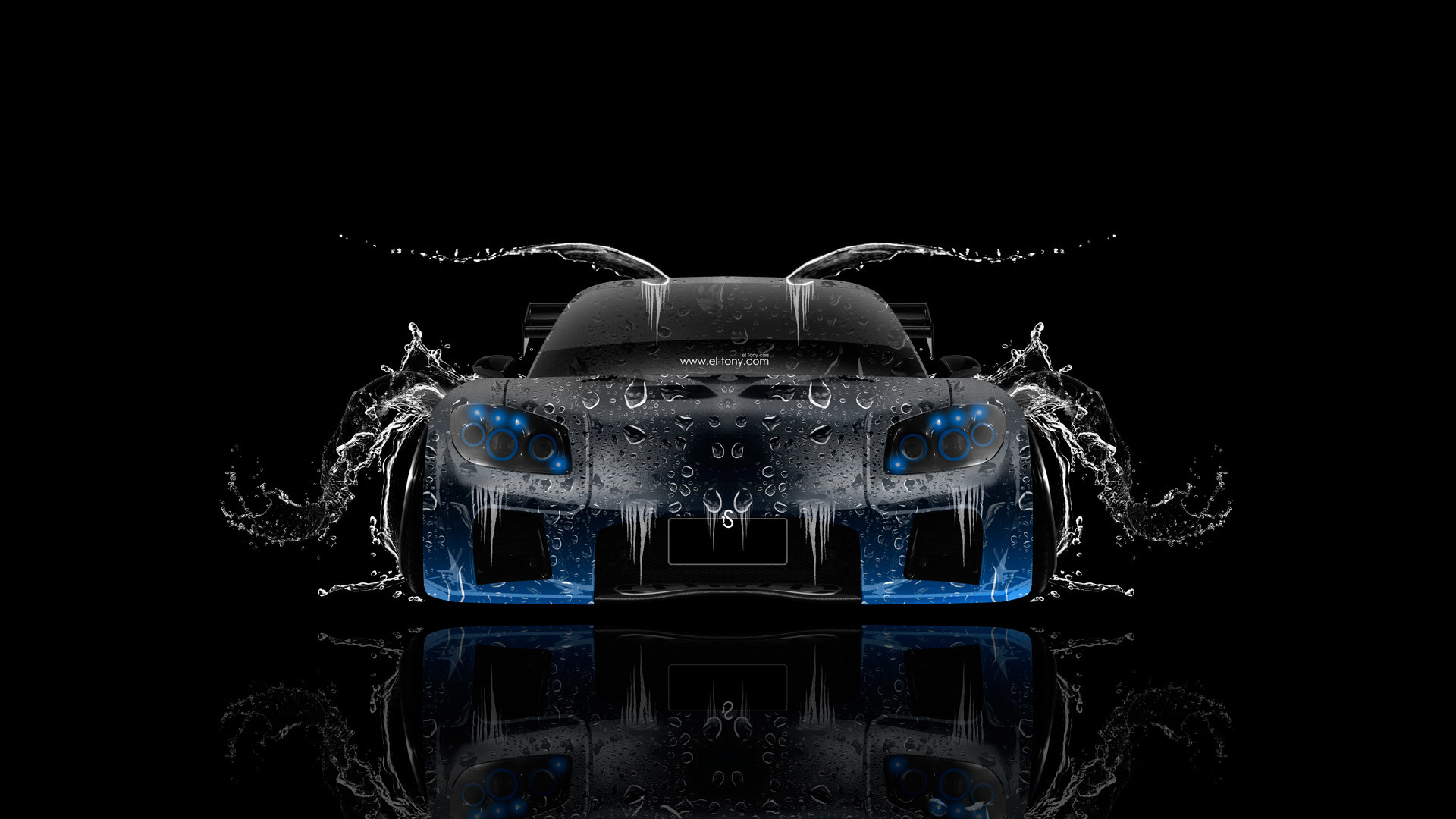 1920x1080 ... Mazda-RX7-VeilSide-JDM-Front-Water-Car-2014- ...