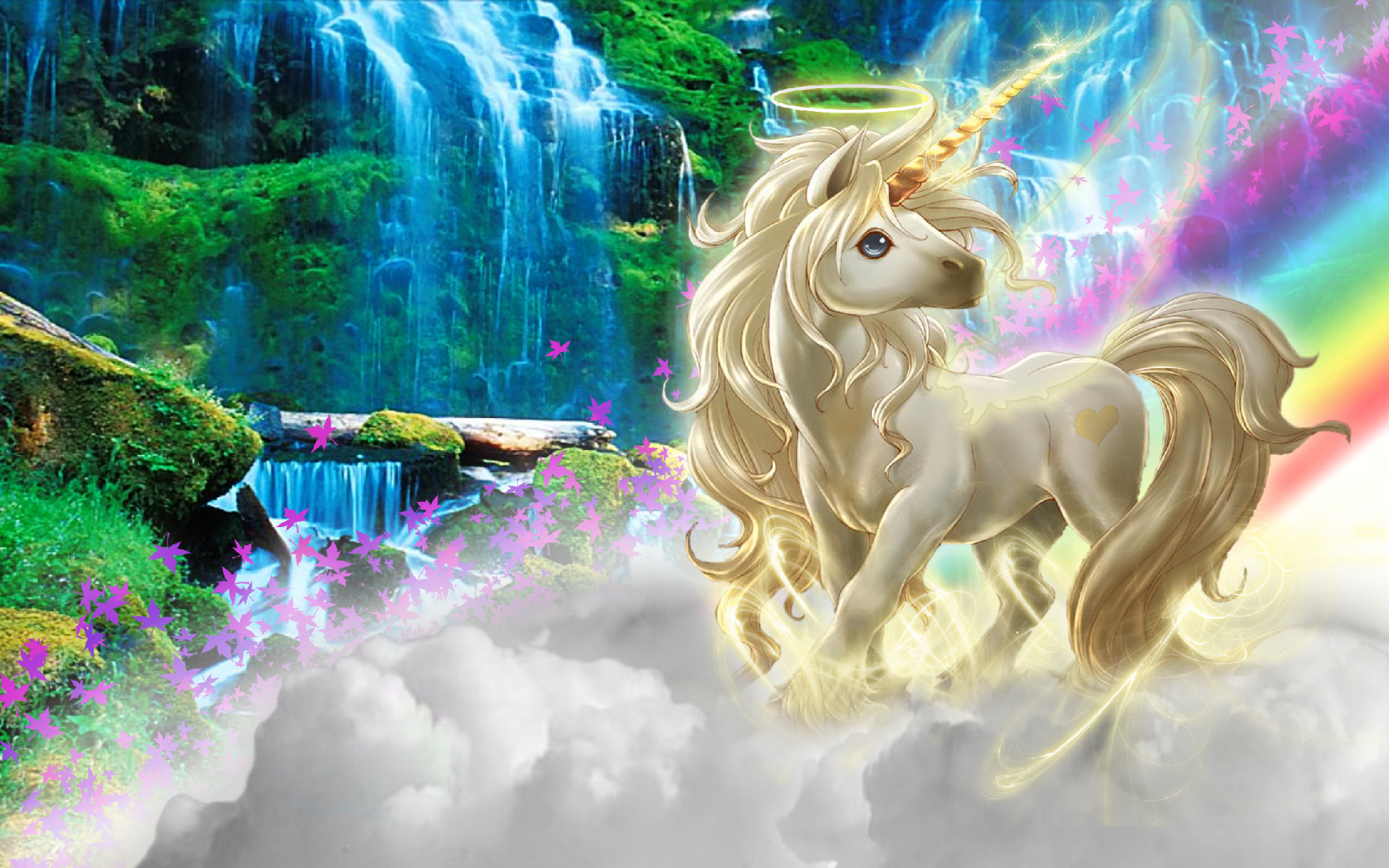 2000x1250 Rainbow Unicorn Desktop Background wallpapers HD free - 581513