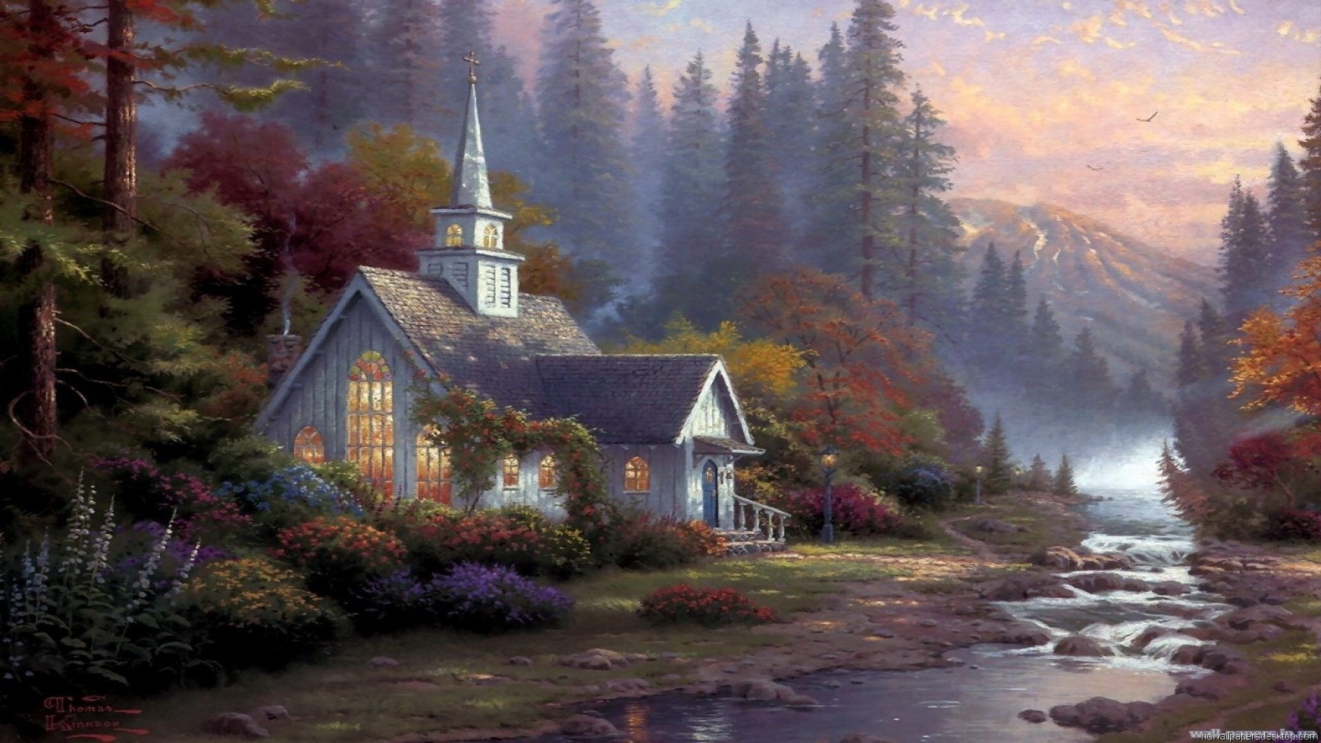 1920x1080 ... Great Thomas Kinkade Wallpaper Download free wallpapers and desktop  backgrounds in a variety of screen resolutions