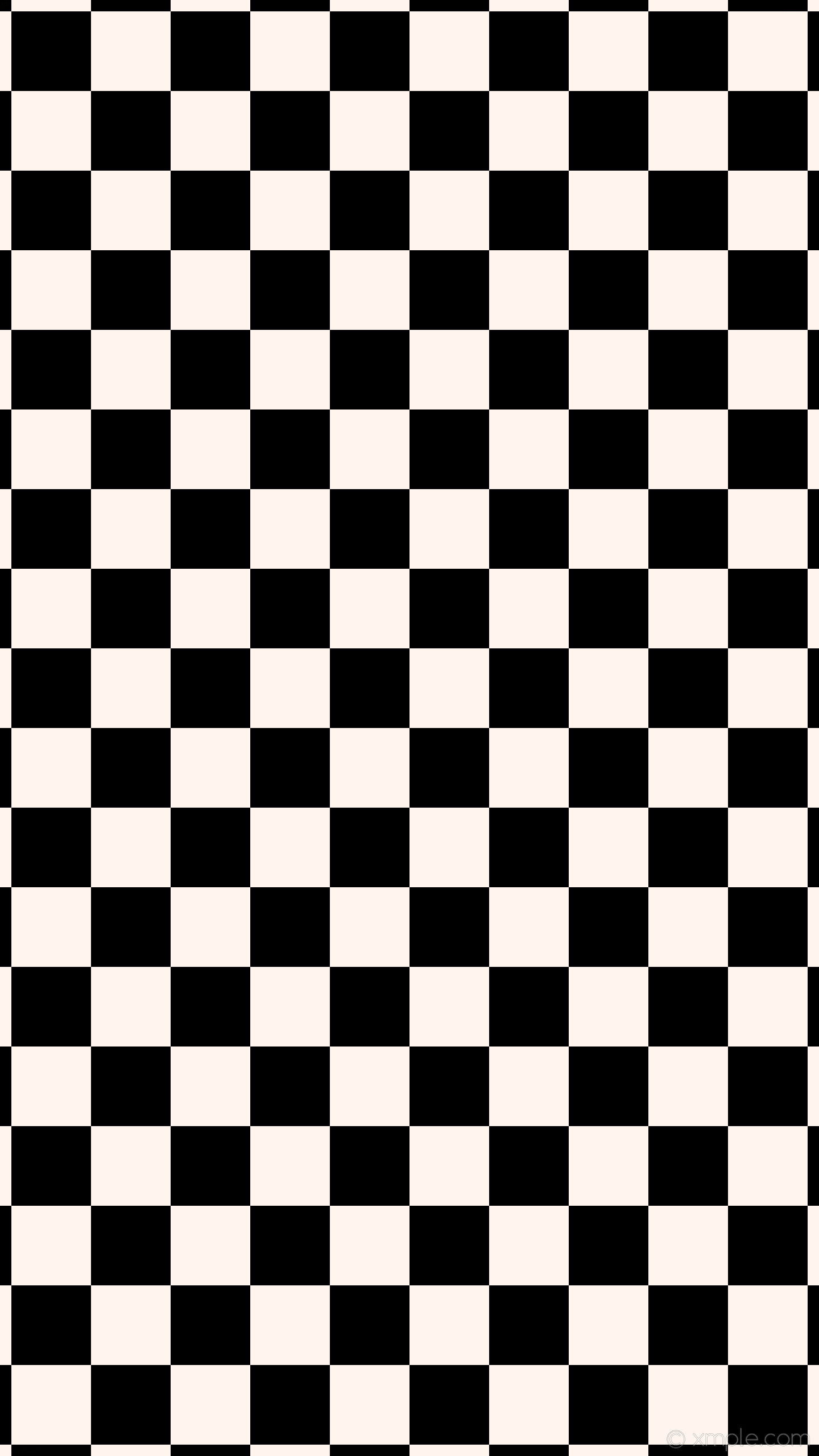 1440x2560 wallpaper black white checkered squares seashell #000000 #fff5ee diagonal  0Â° 140px