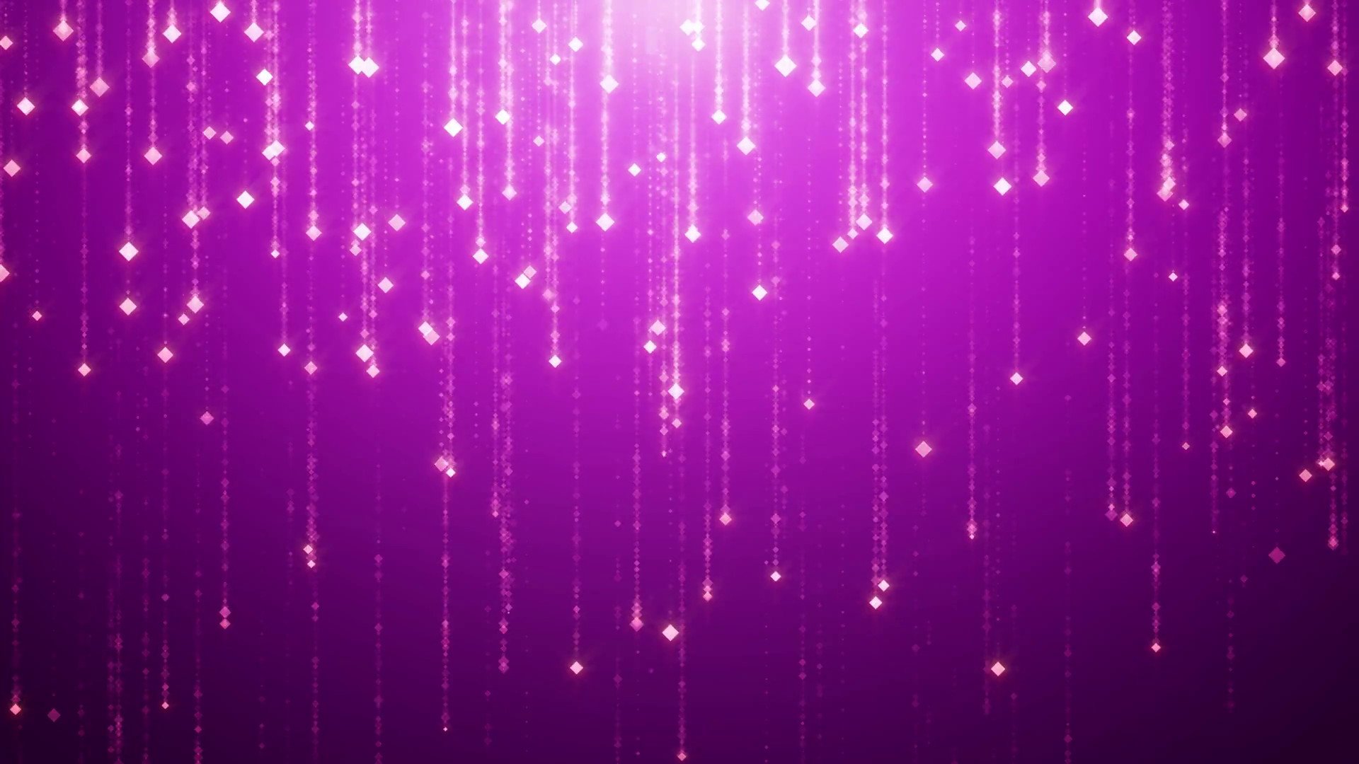 1920x1080 The golden falling particles spin and flicker on the purple magenta  background. Abstract background for