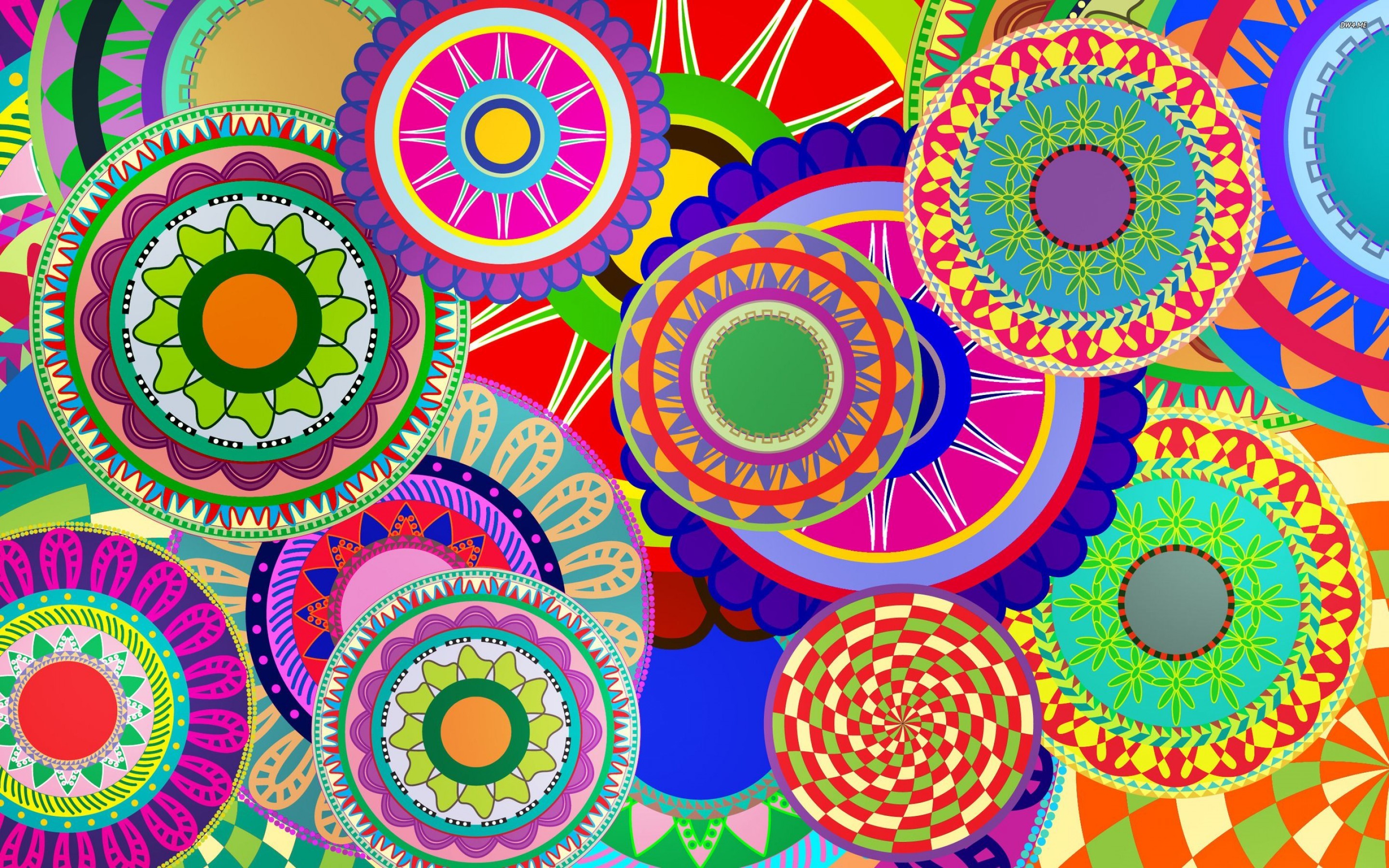 2880x1800 Cool Wallpapers Art with Many Colorful Circles | HD Wallpapers for .