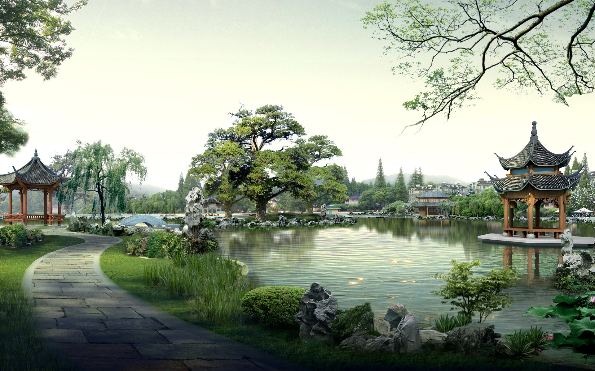 1920x1200 Nature & Landscape Japanese Garden Washington wallpapers (Desktop