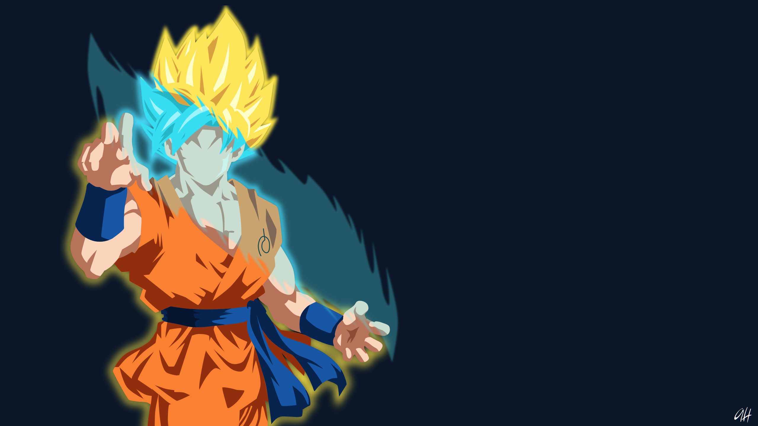 2560x1440 Goku SSJ Blue Dragon Ball Super by darkprinceah on DeviantArt