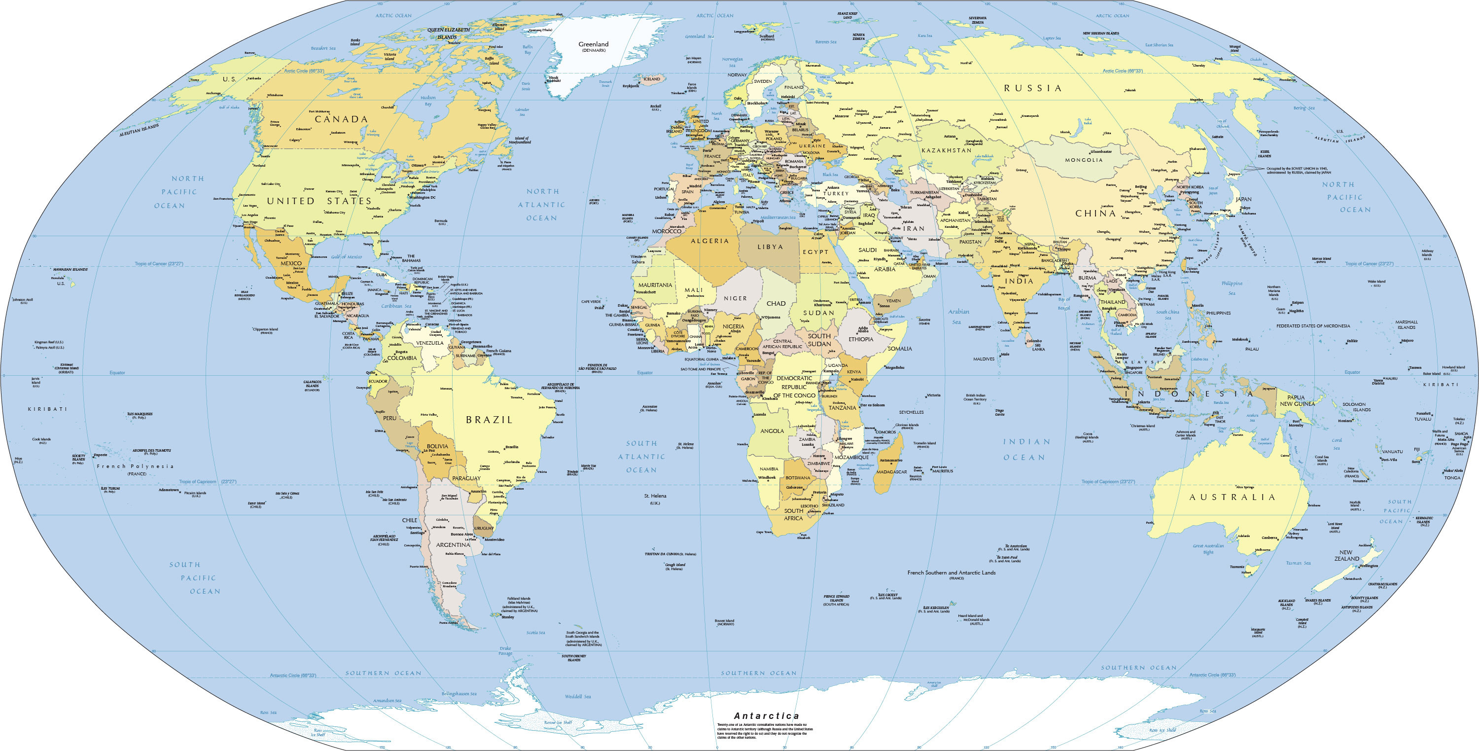 3000x1523 World Map #6