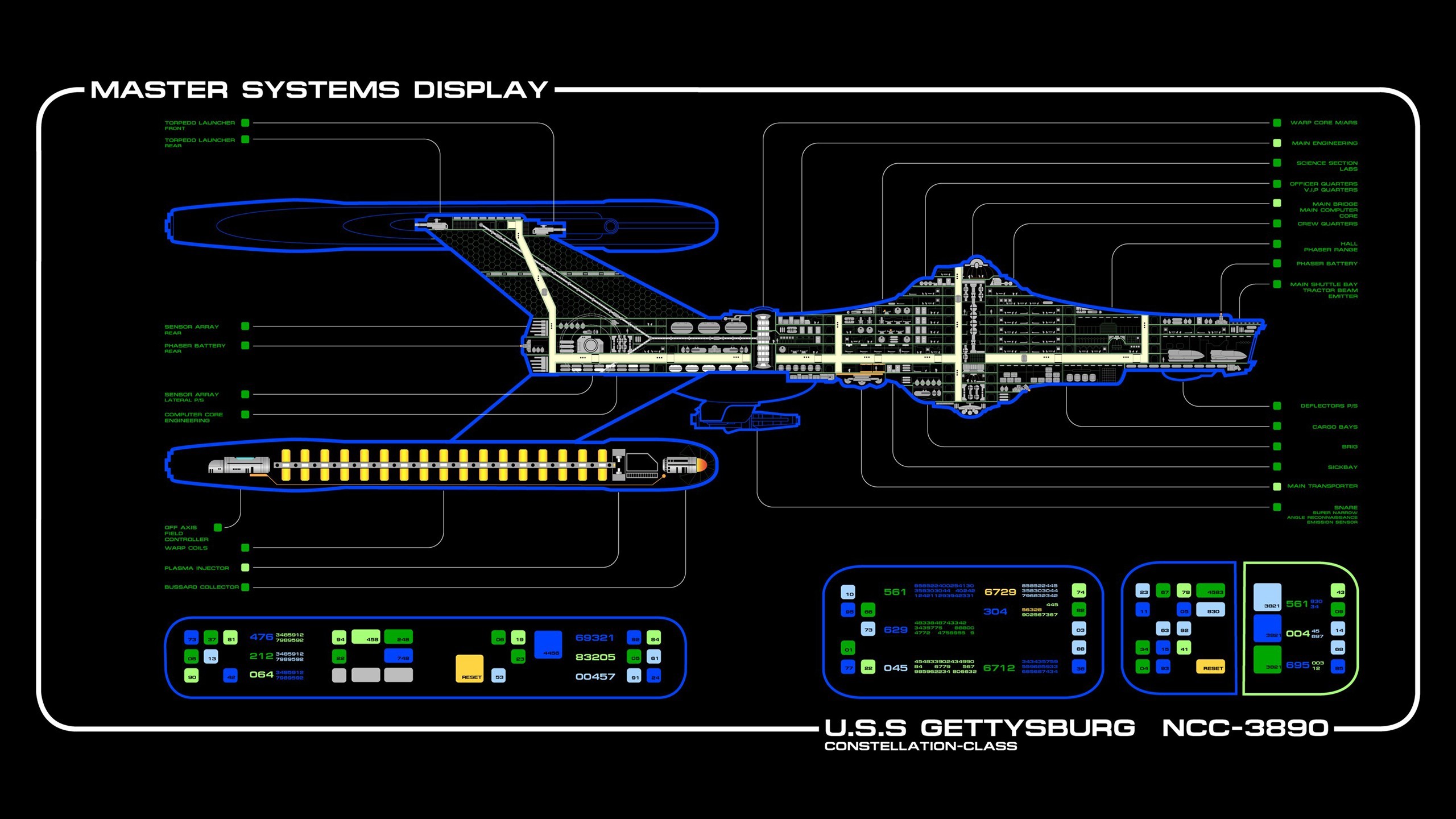 2560x1440 General  Star Trek spaceship LCARS