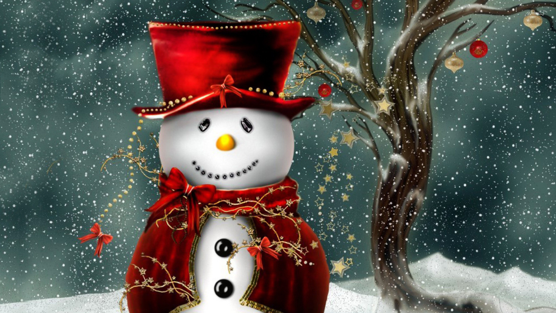 1920x1080  Lazy Santa Claus And A Snowman Wallpaper | Wallpaper Studio 10 |  Tens of thousands HD and UltraHD wallpapers for Android, Windows and Xbox