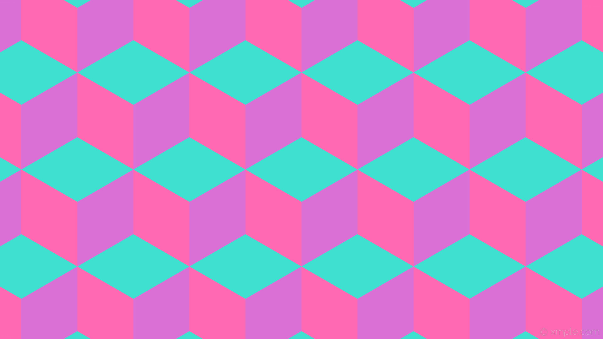 1920x1080 wallpaper purple blue pink 3d cubes turquoise hot pink orchid #40e0d0  #ff69b4 #da70d6