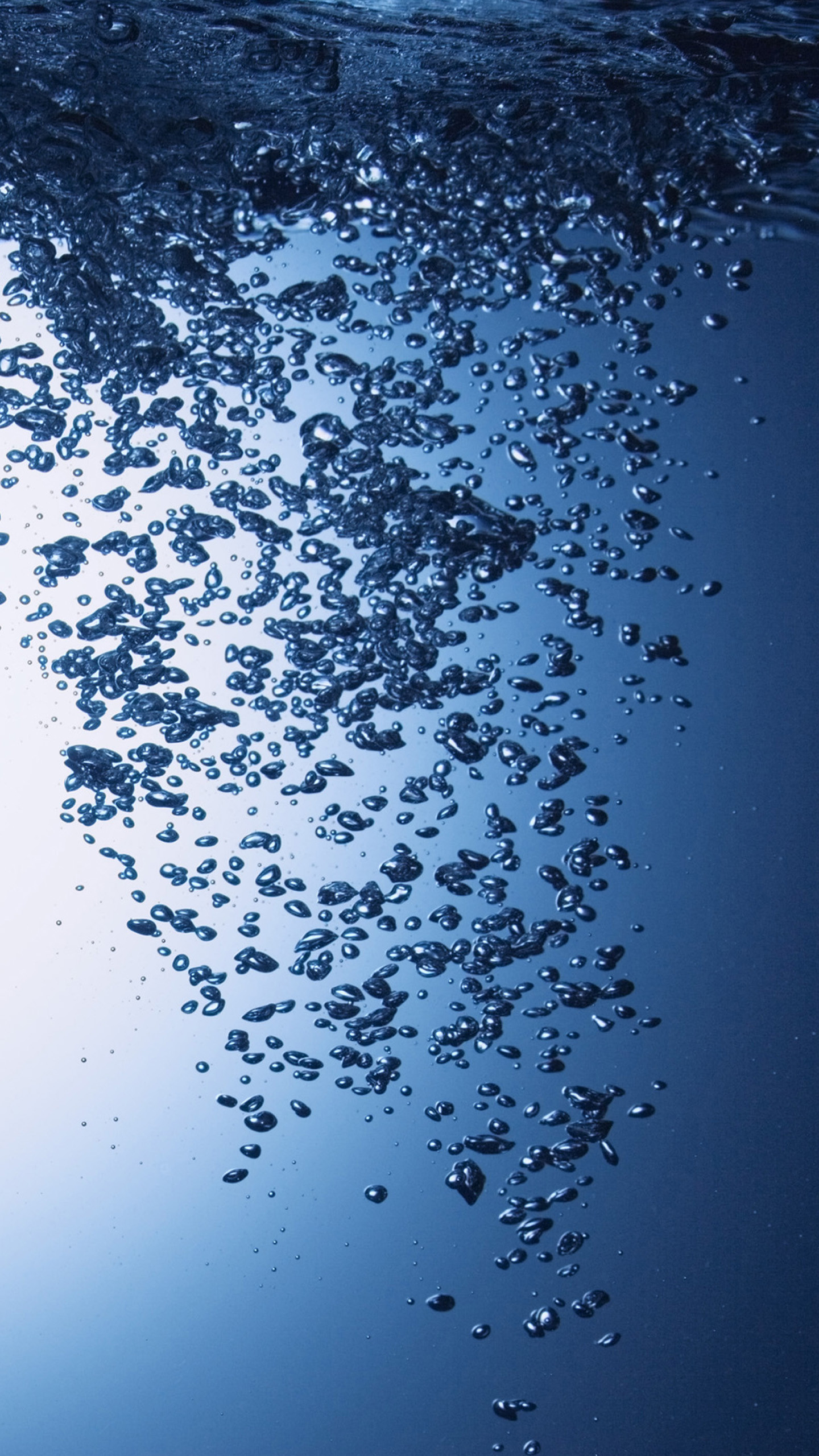 1440x2560 Blue bubble rise Galaxy S6 Wallpaper