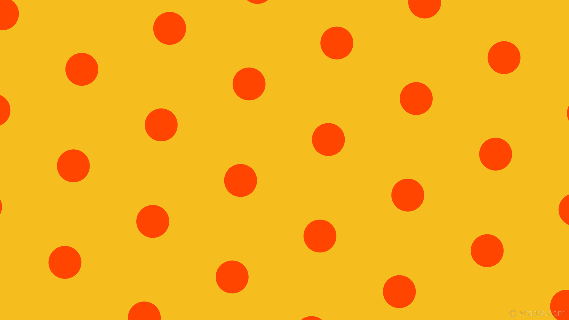 1920x1080 Wallpaper polka dots orange hexagon #f5bd1d #ff4500 .