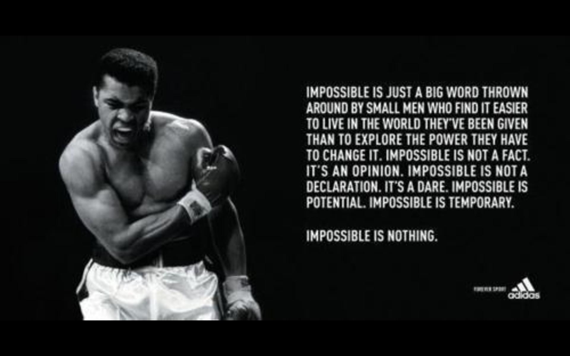 1920x1200 8 photos of the "Muhammad Ali Impossible Is Nothing Wallpaper"