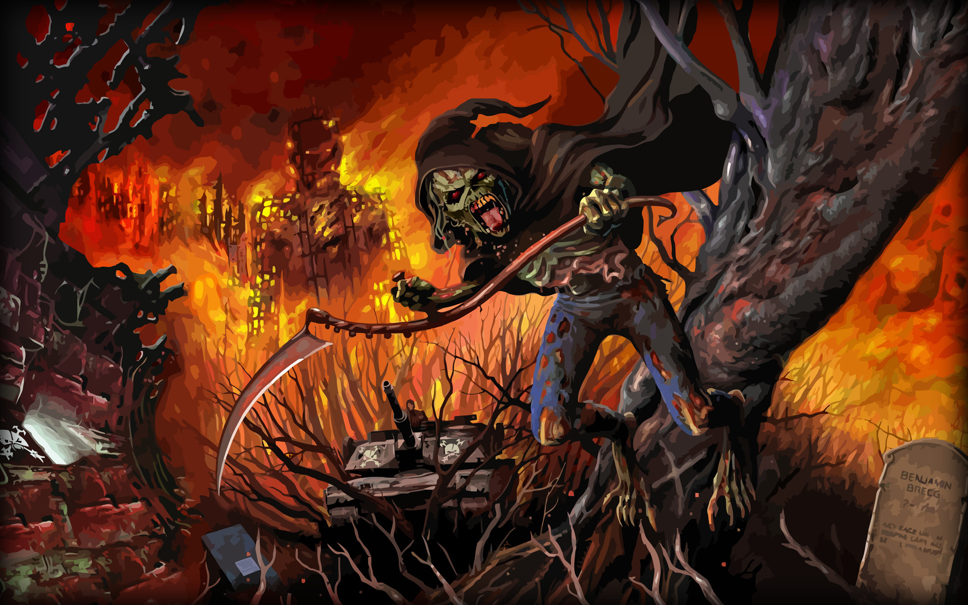 1920x1200 Iron Maiden Fear Of The Dark Wallpaper For Android On Wallpaper 1080p HD