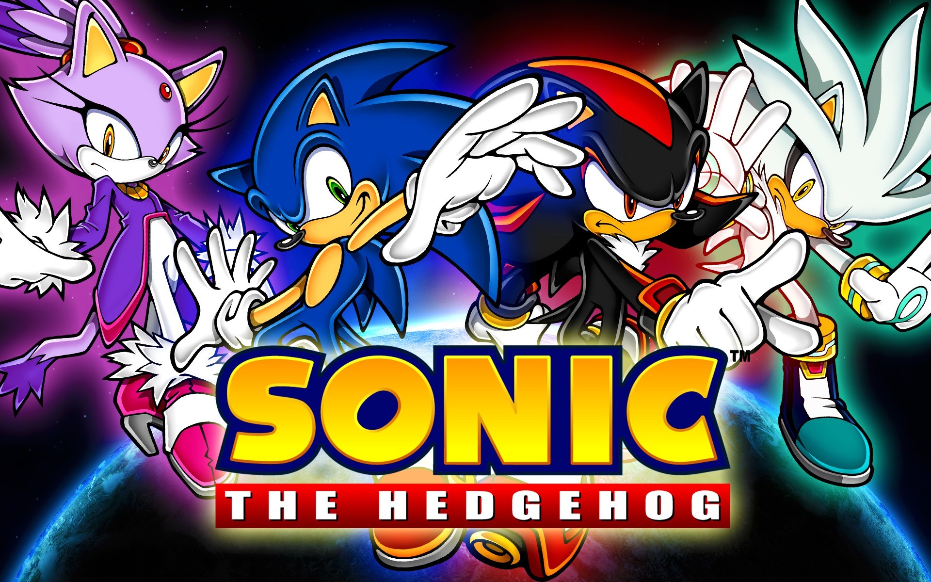 1920x1200 Video Game - Sonic the Hedgehog Blaze The Cat Shadow the Hedgehog Silver  the Hedgehog Wallpaper