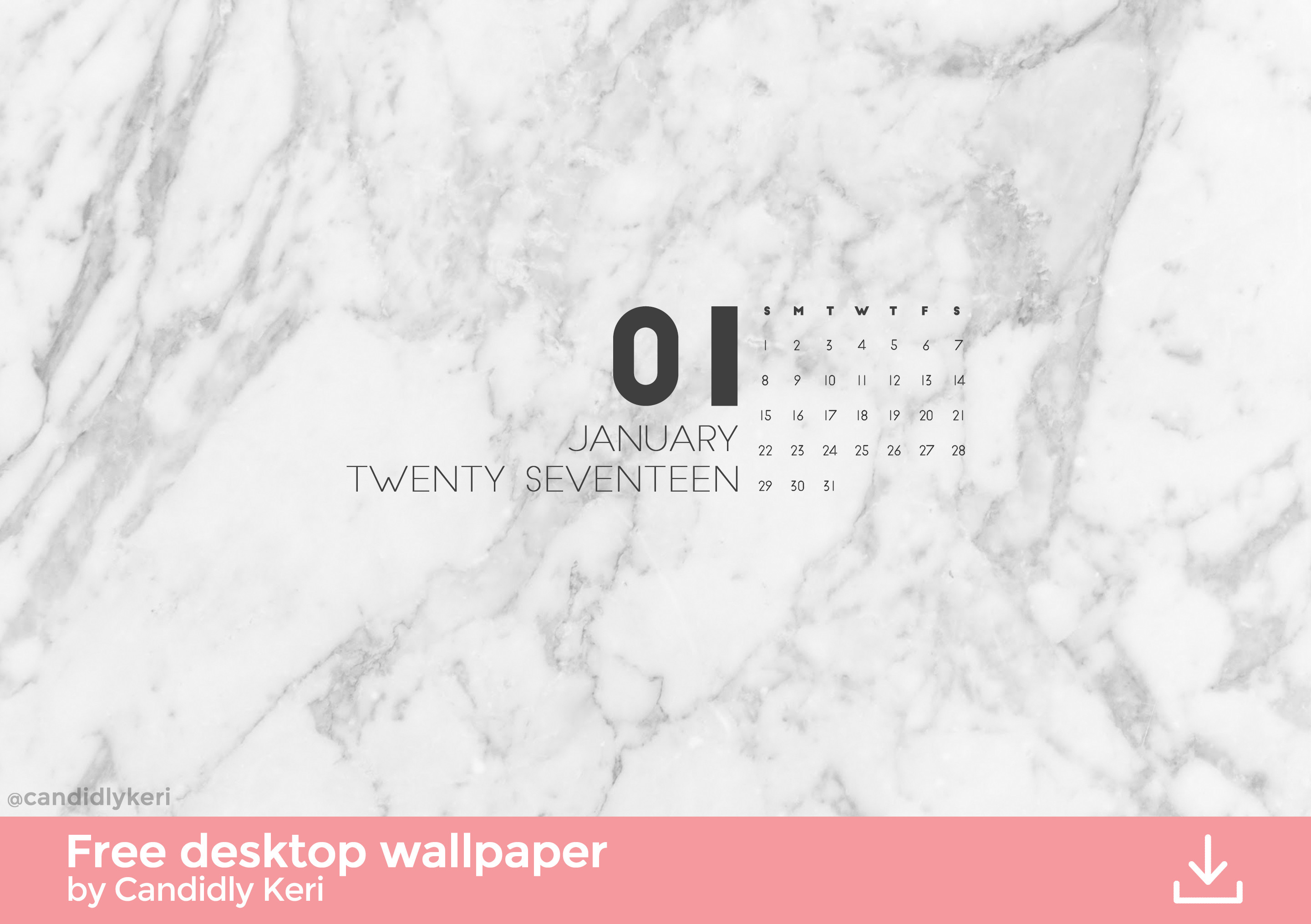 2880x2030 Marble organized January calendar 2017 wallpaper you can download for free  on the blog! For