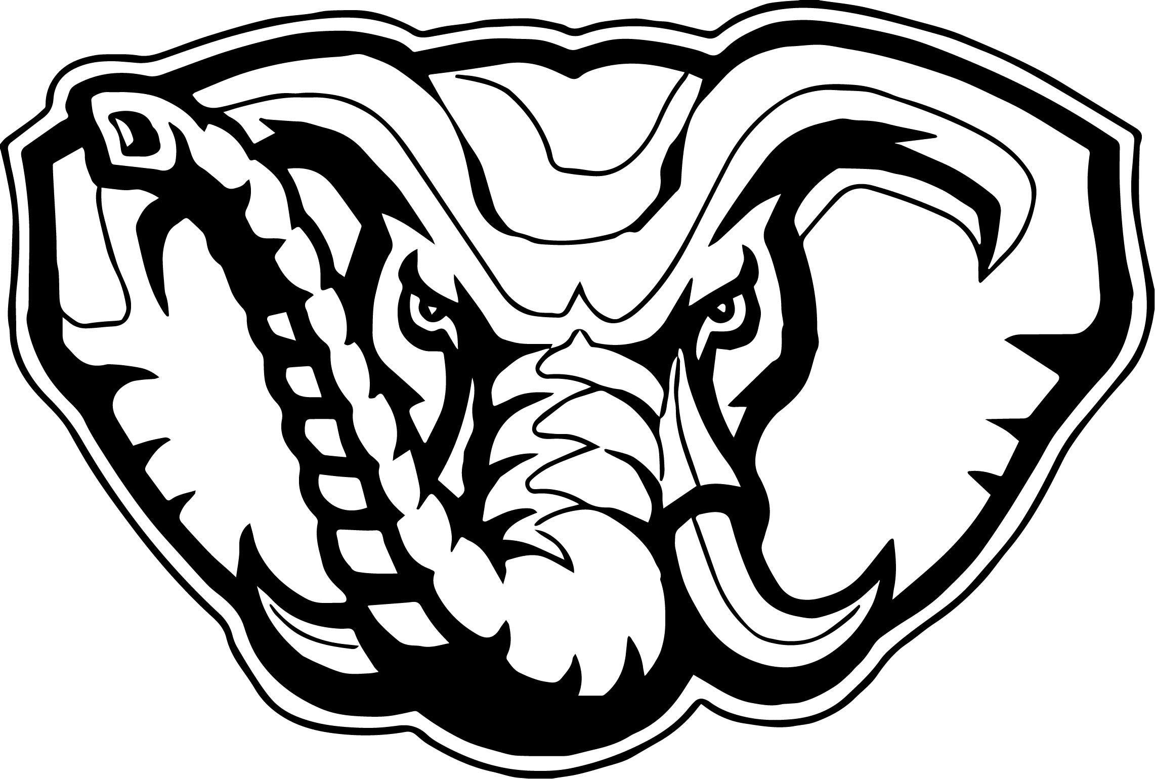 2283x1540 ... Elephant Football Logo Alabama Crimson Tide Coloring Page .