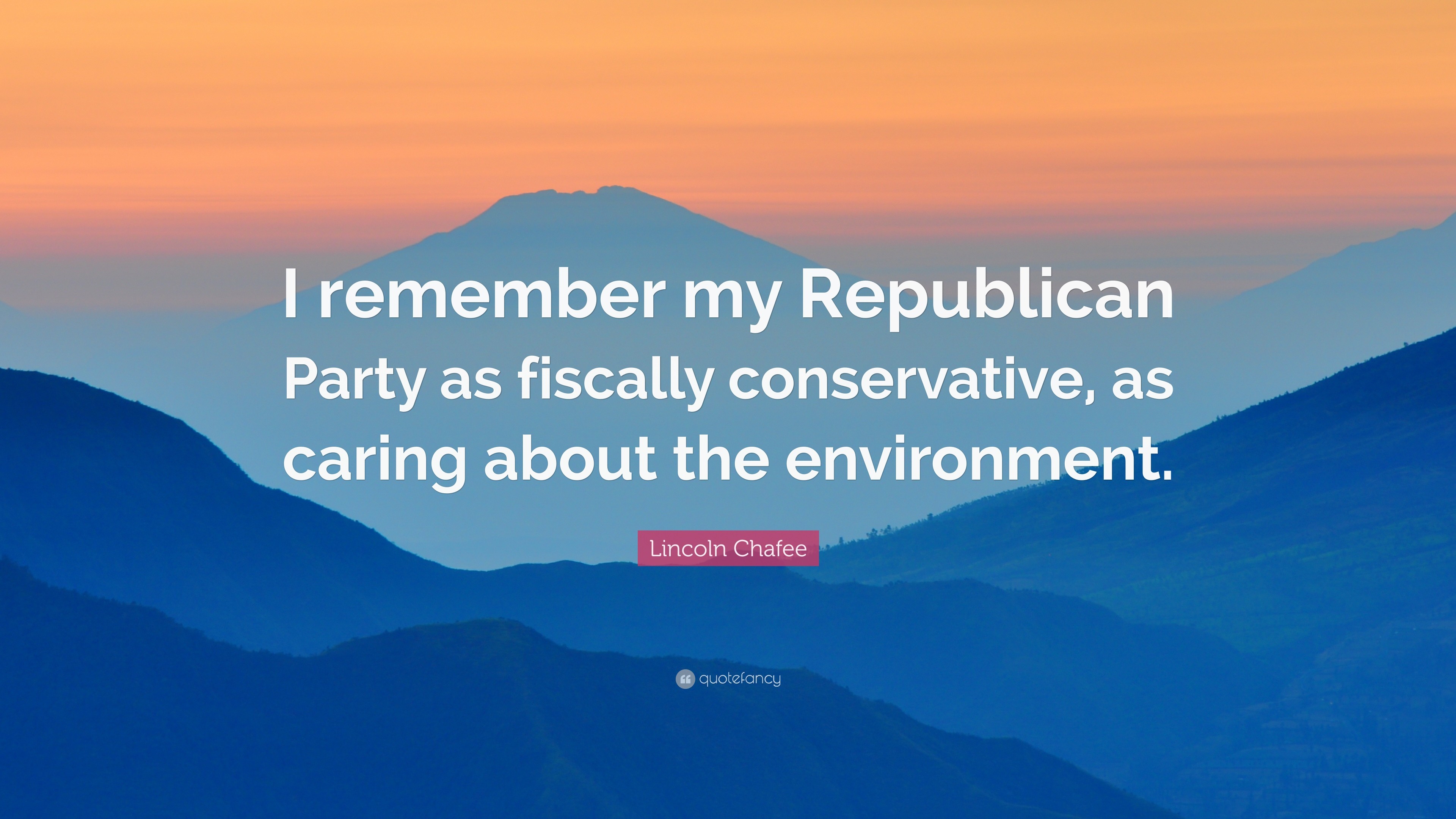 3840x2160 Lincoln Chafee Quote: “I remember my Republican Party as fiscally  conservative, as caring