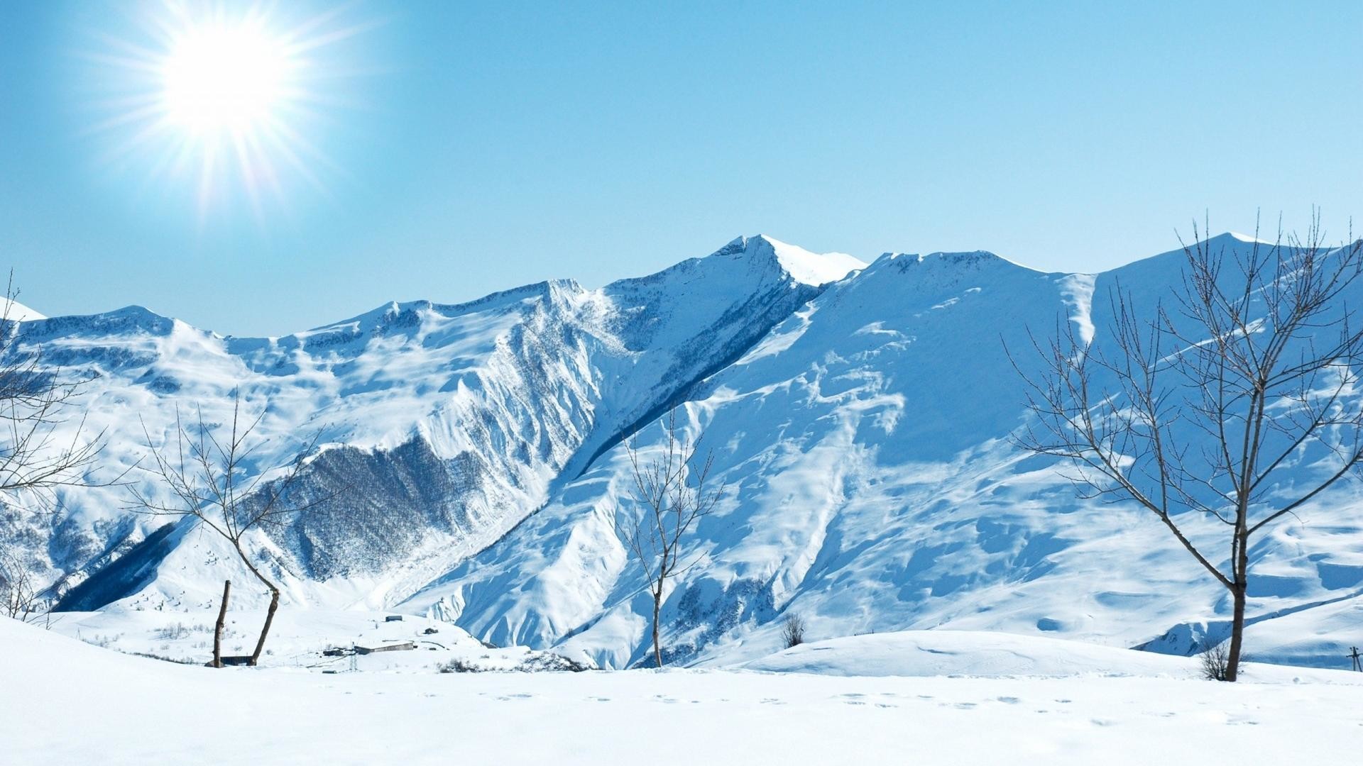1920x1080  Snow mountain and sun wallpaper wide  wallpapers:1280x800,1440x900,1680x1050 - hd