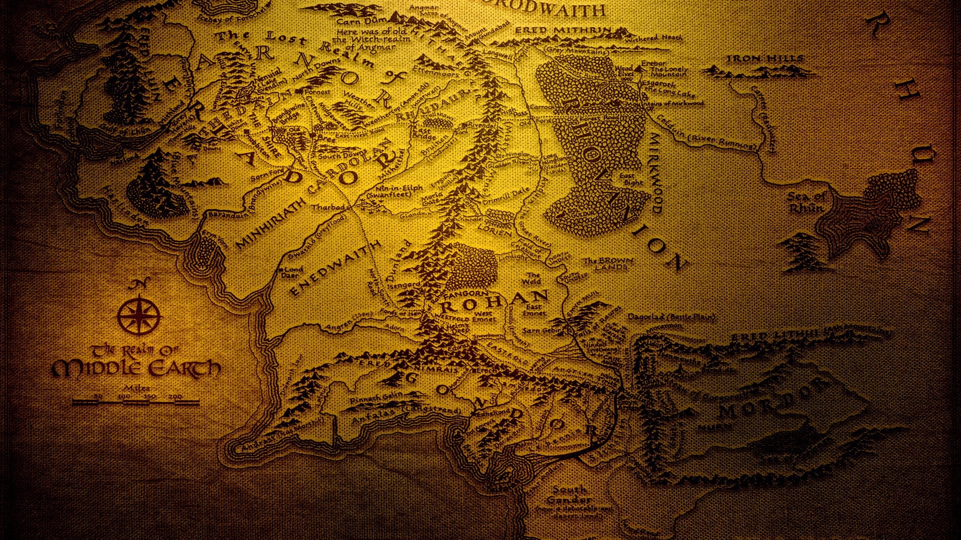 1920x1080 Middle Earth Map 729962 ...