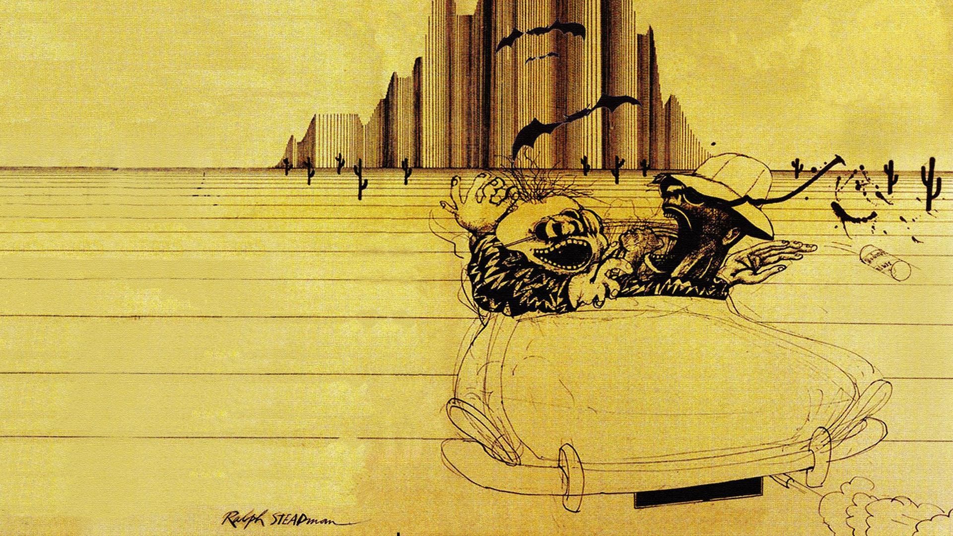 1920x1080 Ralph Steadman illustration - Fear and Loathing in Las Vegas Wallpaper .