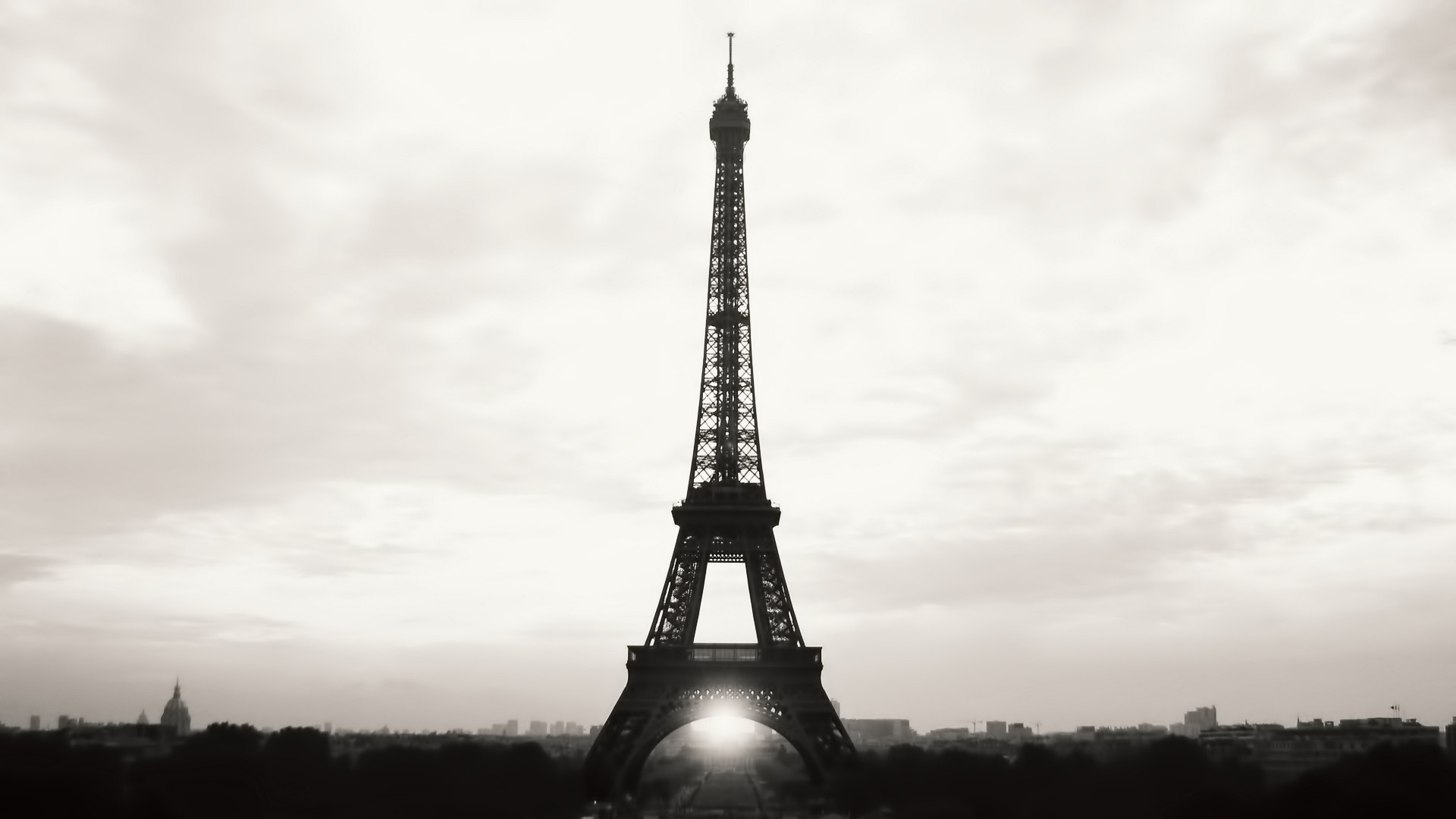 1920x1080 Dark Eiffel Tower Wallpaper HD