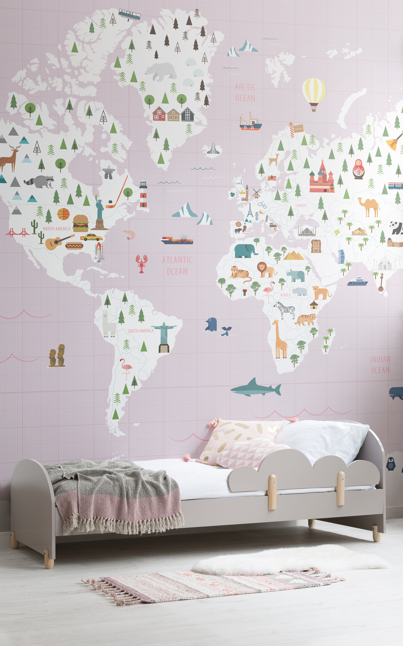 1400x2240 Cute girls bedroom decor featuring adorable wallpaper designs
