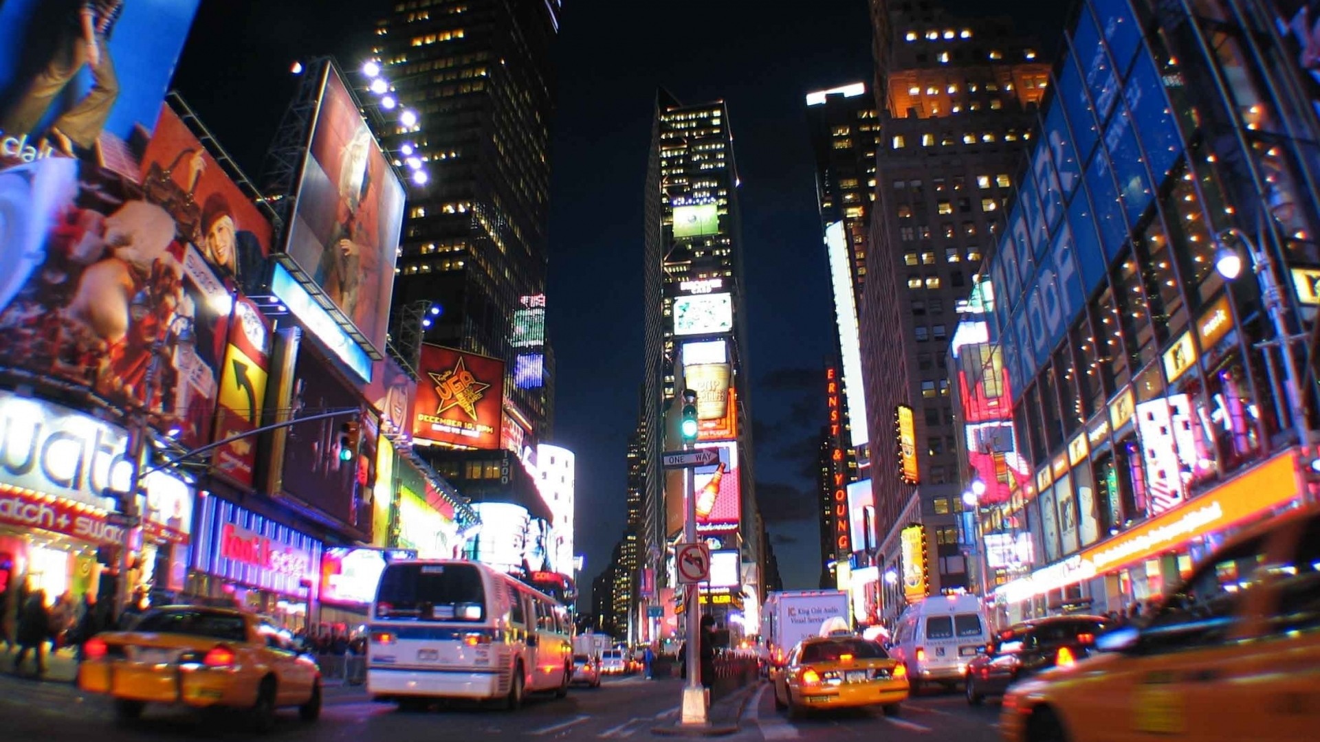 1920x1080 Preview wallpaper new york, city, night, lights, times square 