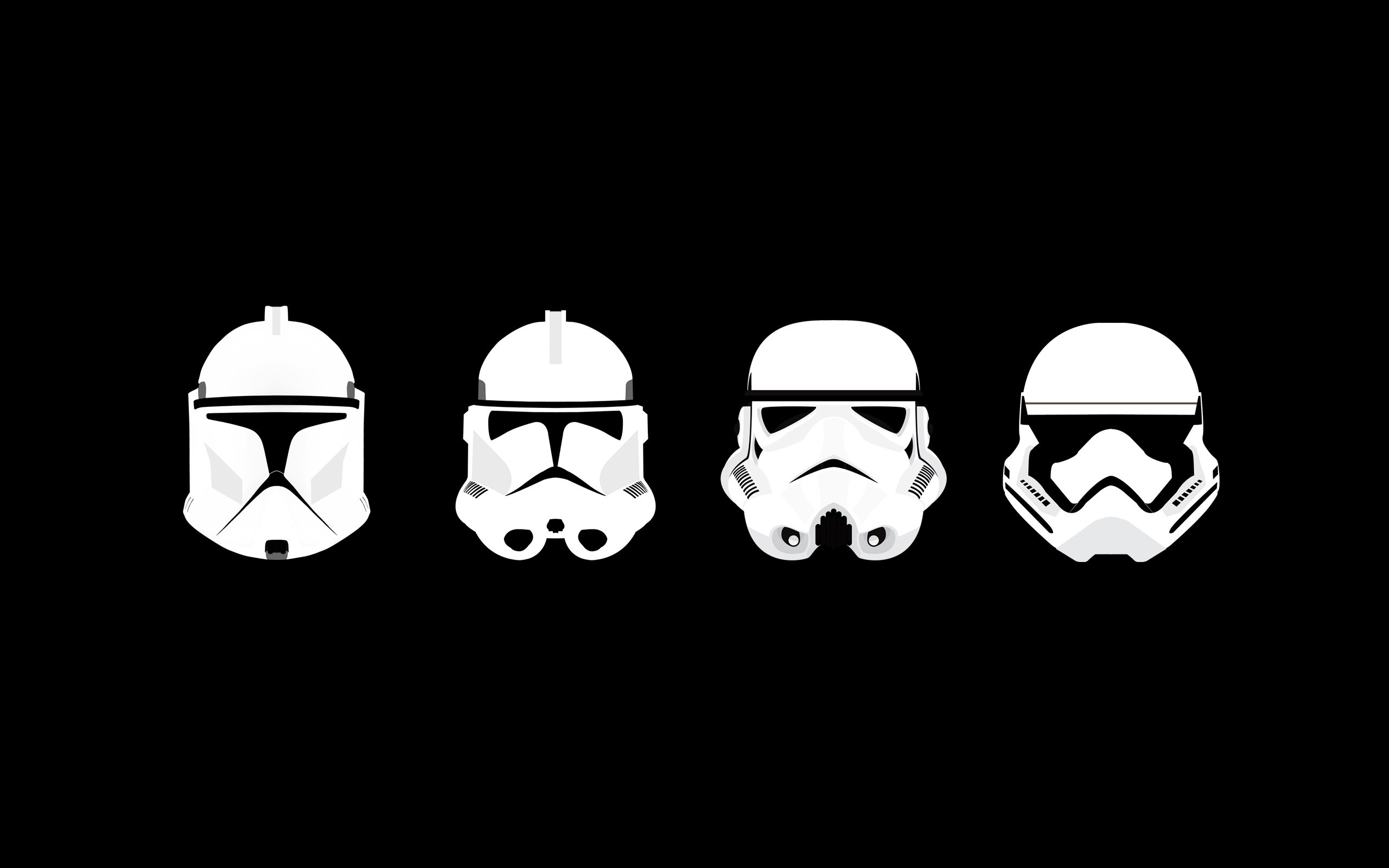 2560x1600 Wallpaper Star Wars, clone trooper, stormtrooper, minimalism, helmet