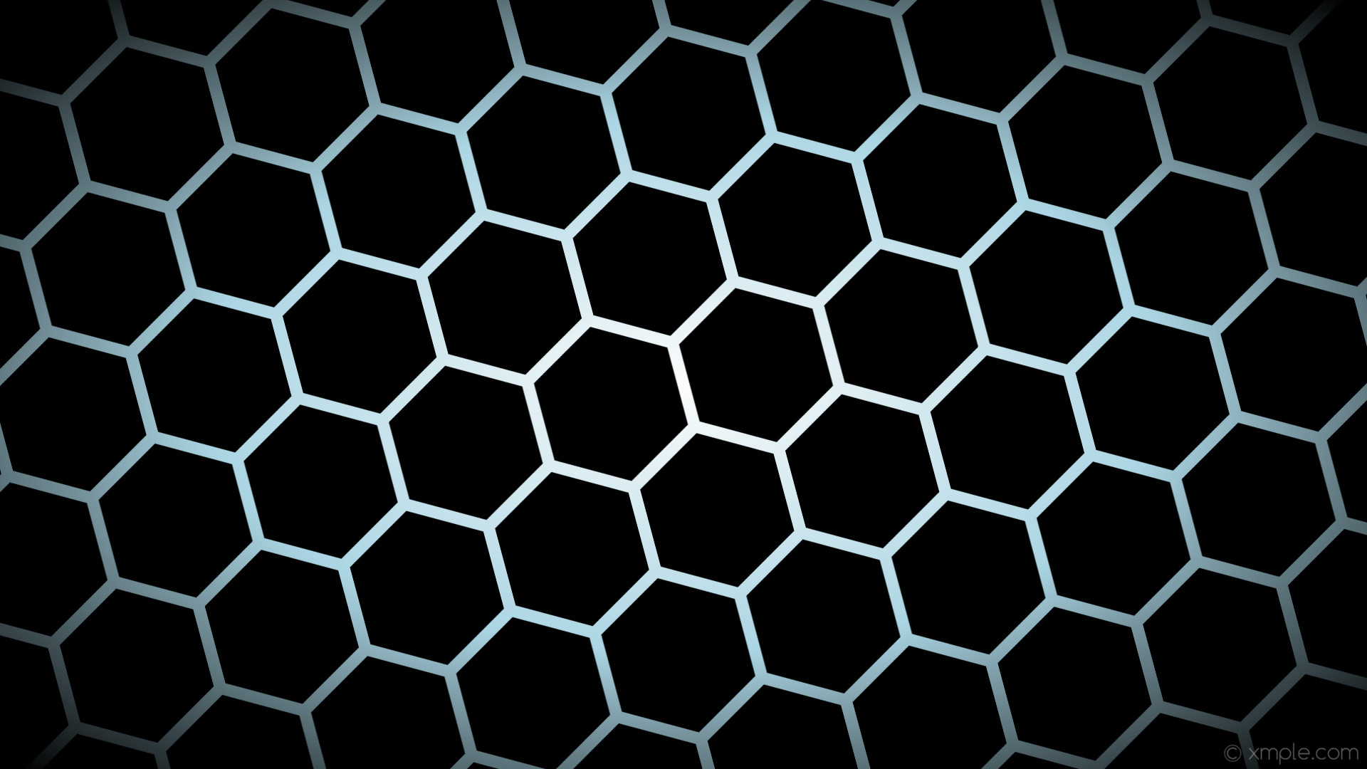 1920x1080 wallpaper glow hexagon black white blue gradient light blue #000000 #ffffff  #add8e6 diagonal