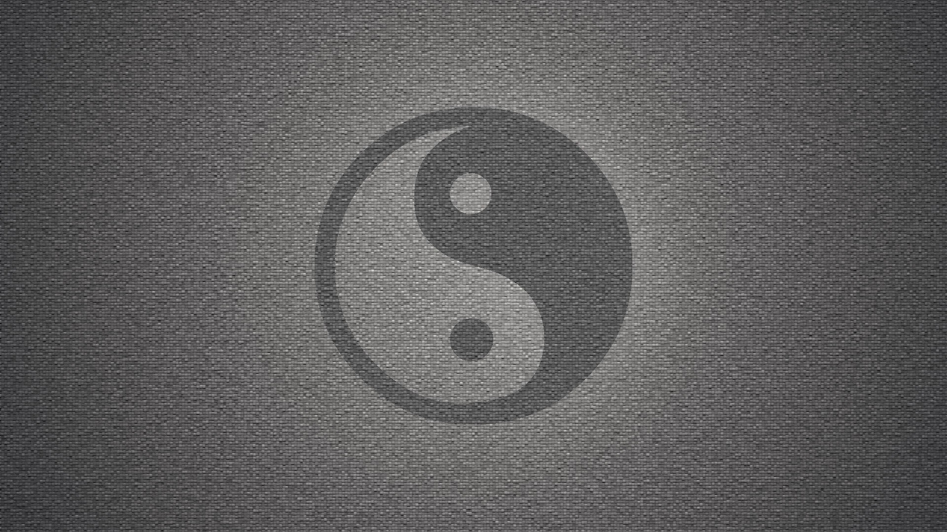 1920x1080 Yin Yang Symbol Grayscale Wallpapers HD / Desktop and Mobile Backgrounds