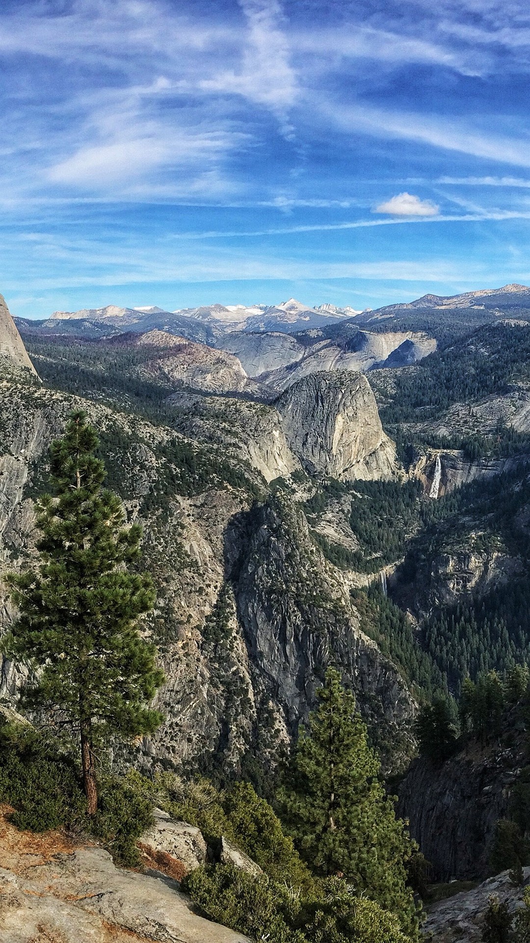 1080x1920 Summer Mountain Yosemite Nature Cloud Sky iPhone 6 wallpaper
