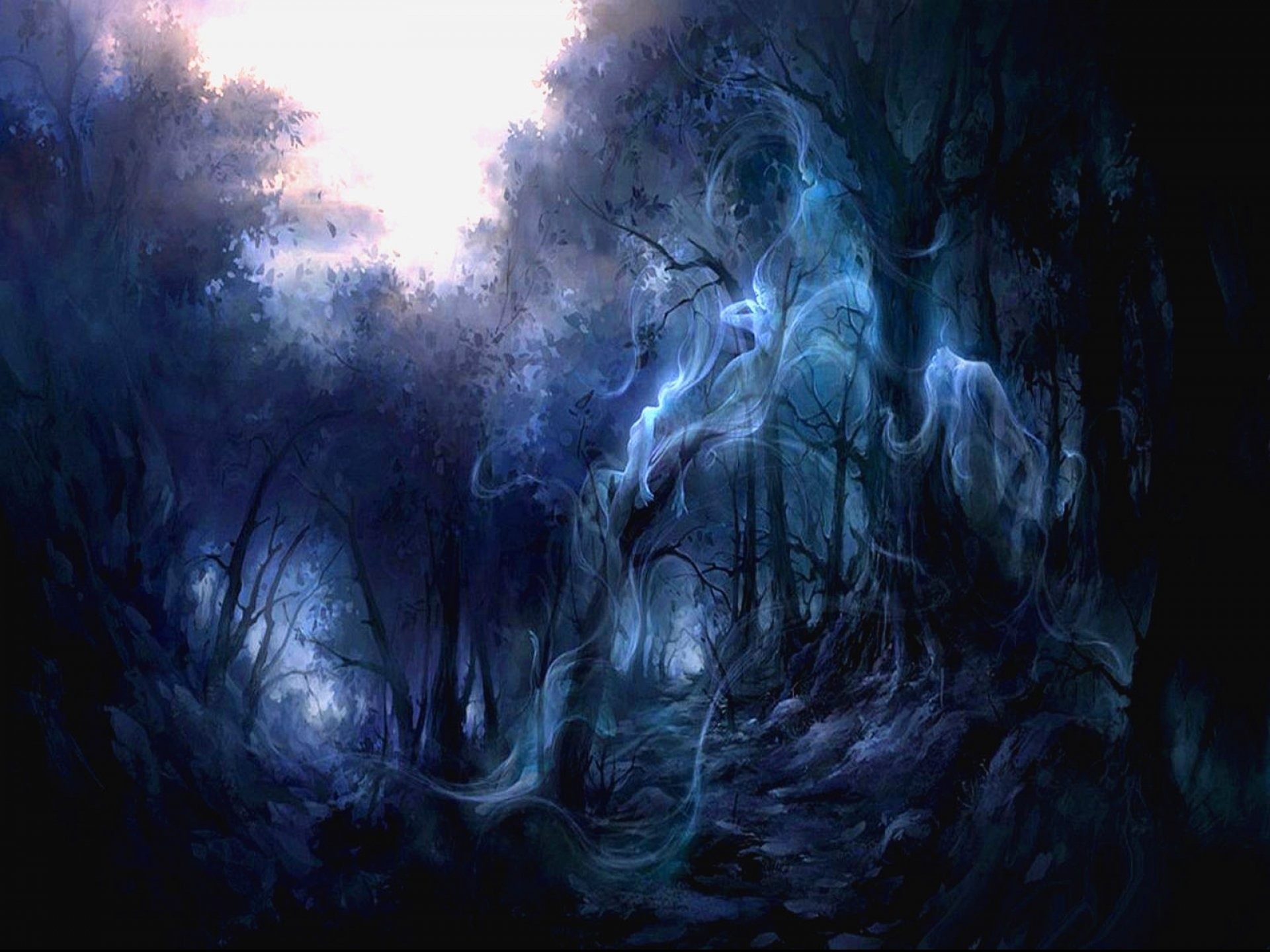 1920x1440 Dark ghost fantasy art artwork horror spooky creepy halloween gothic  wallpaper |  | 656422 |